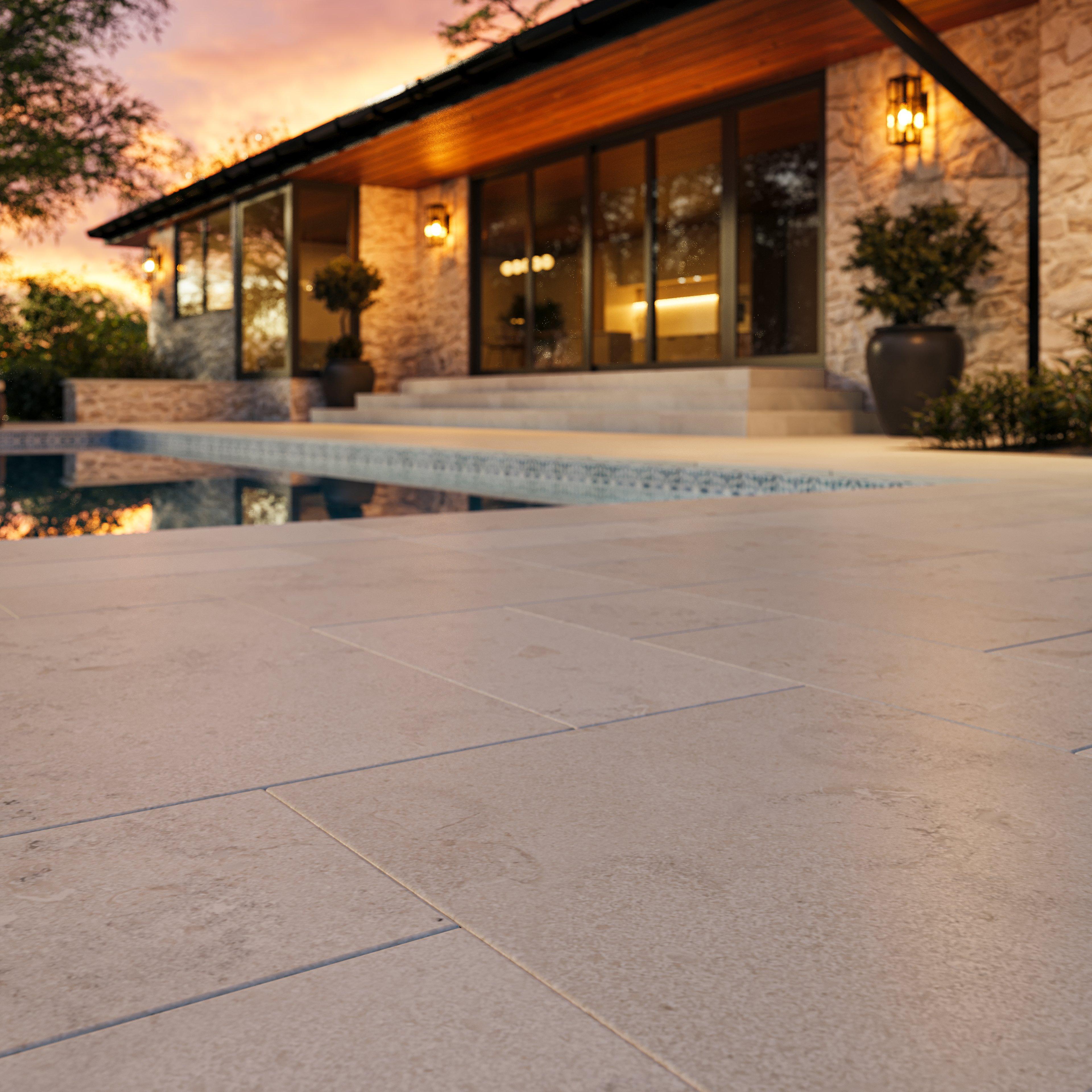 Shell Tumbled Limestone 3cm. Paver