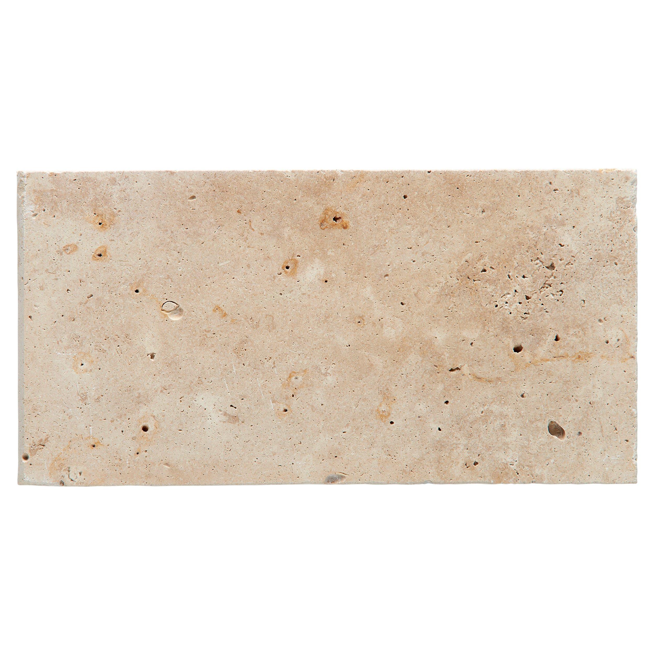 Ivory Tumbled Travertine Bullnose 3cm. Paver Coping