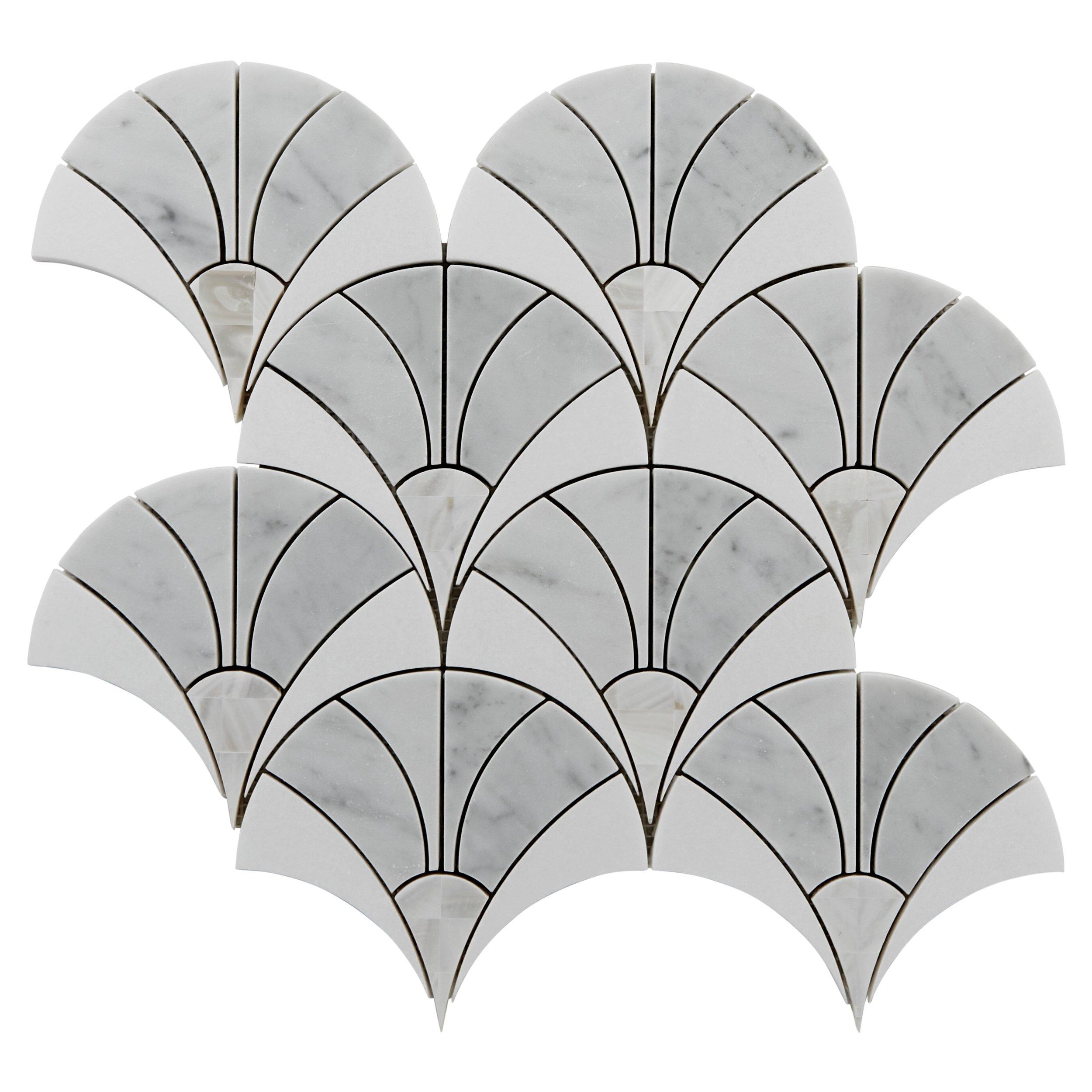 Trevi Thassos Mother of Pearl Bianco Carrara Waterjet