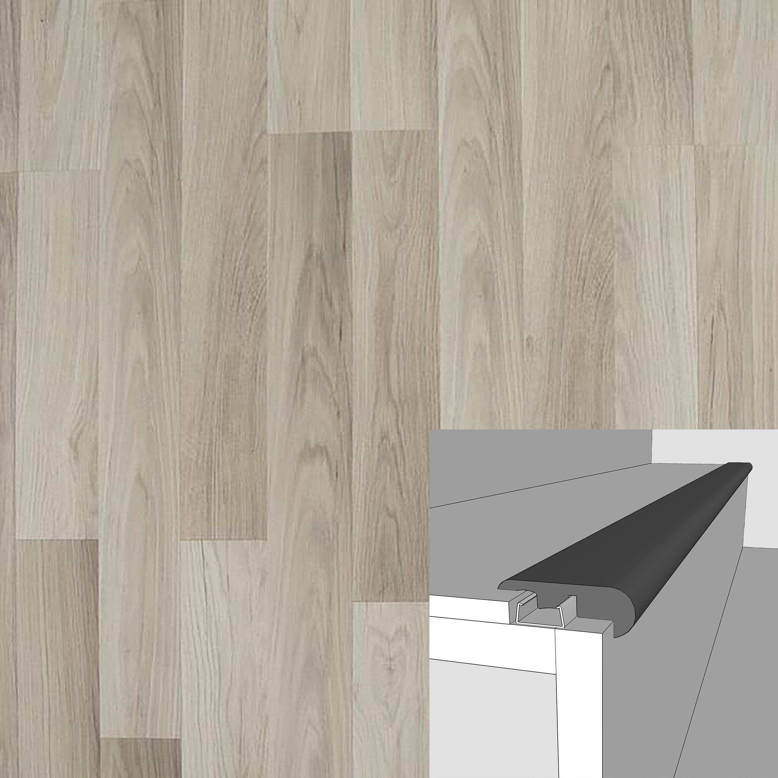 Fawn Oak 94in. Laminate Overlapping Stair Nose