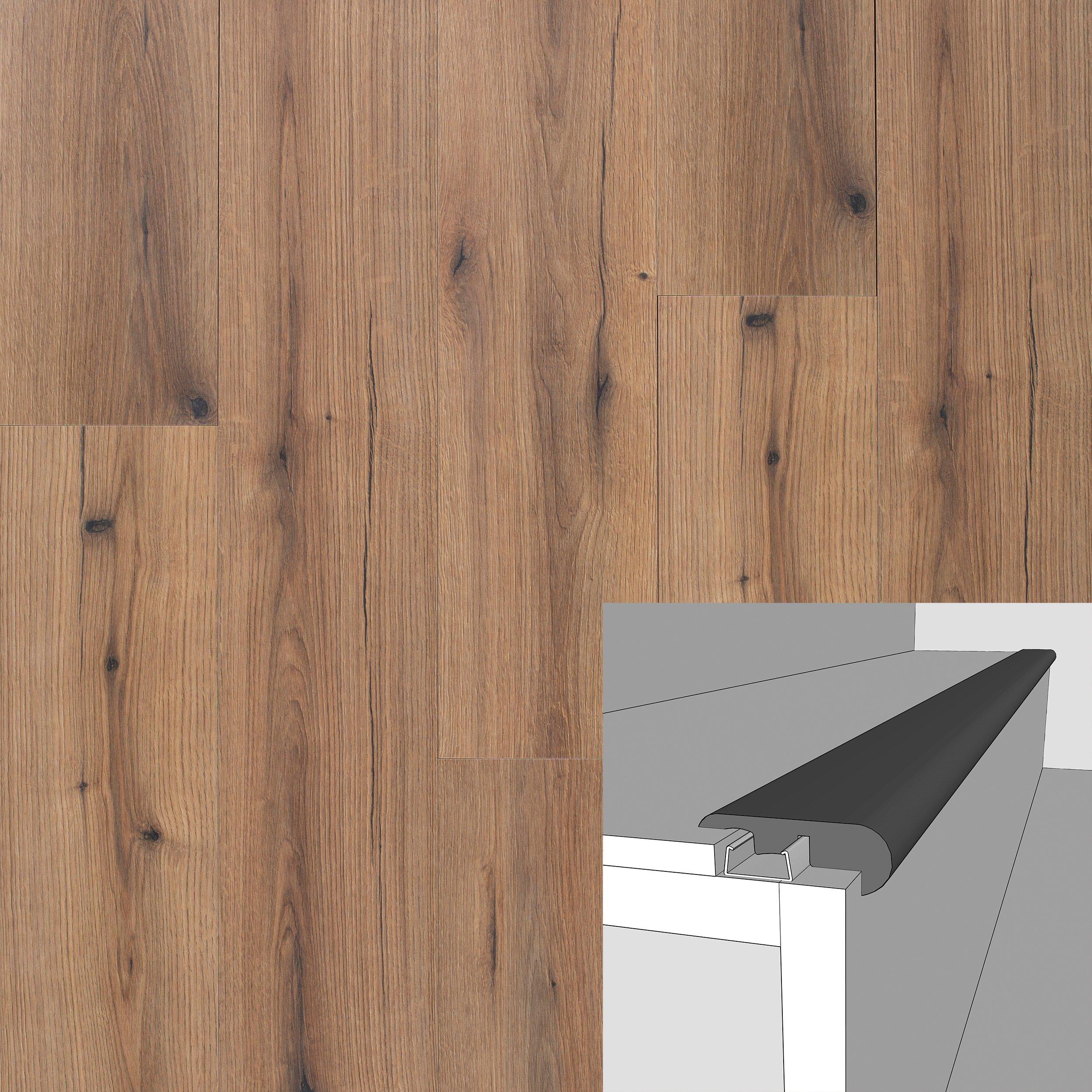 Terrell Hills Oak 94in. Laminate Overlapping Stair Nose