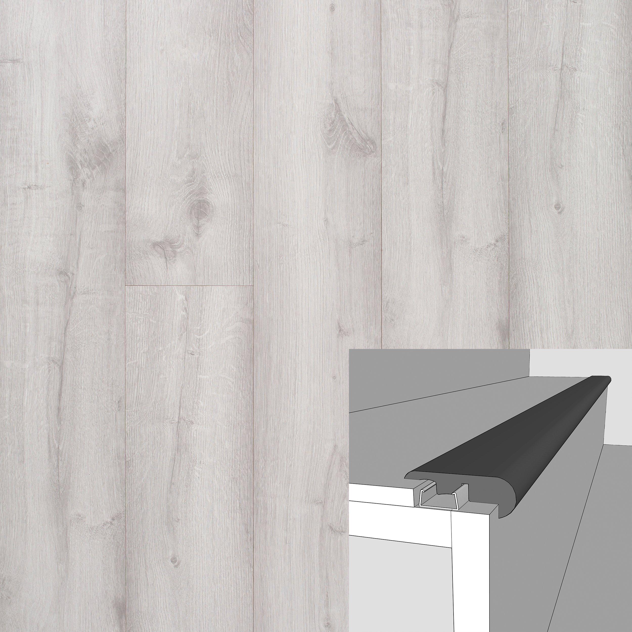 White Sands Oak 94in. Laminate Overlapping Stair Nose