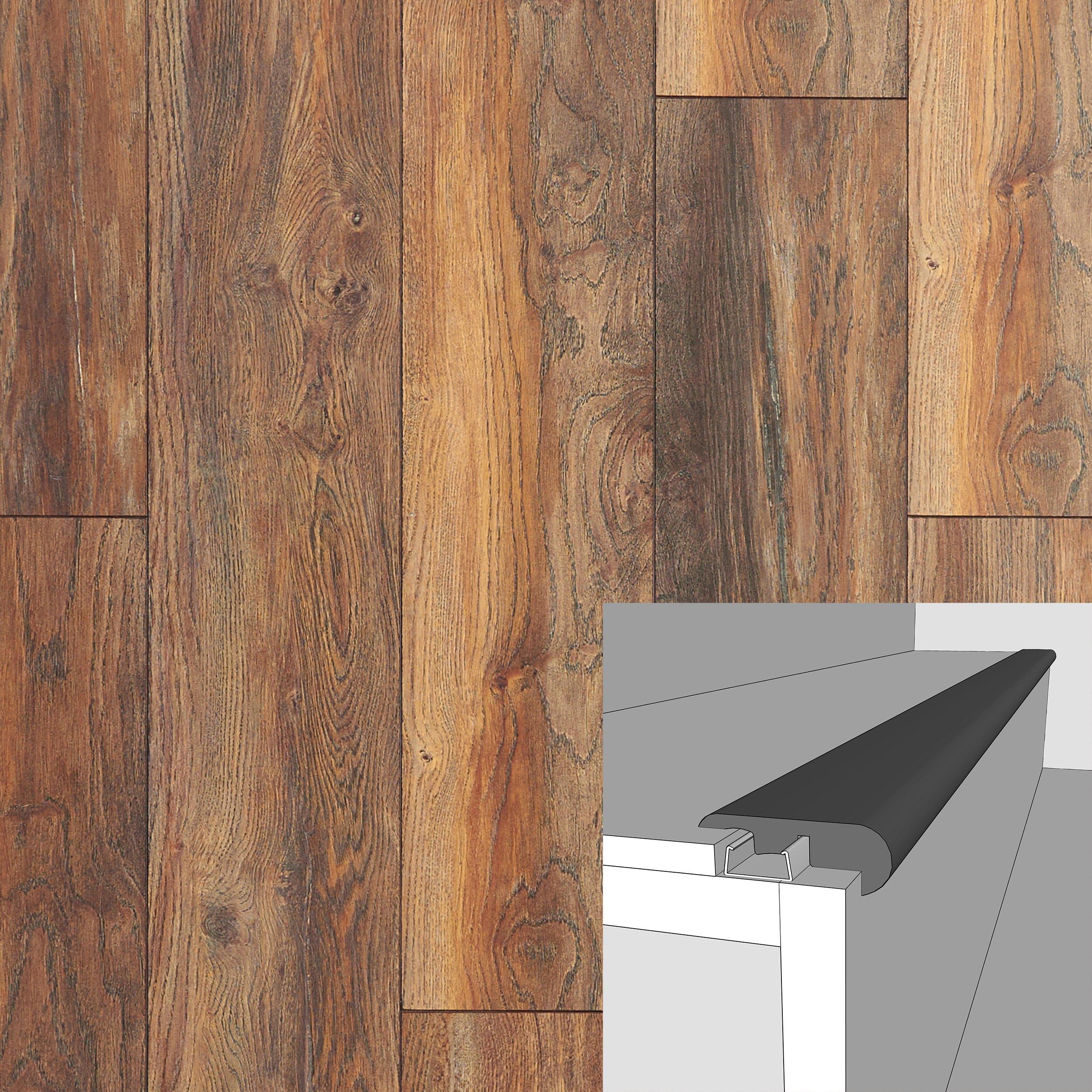 Port Chester Oak 94in. Laminate Overlapping Stair Nose