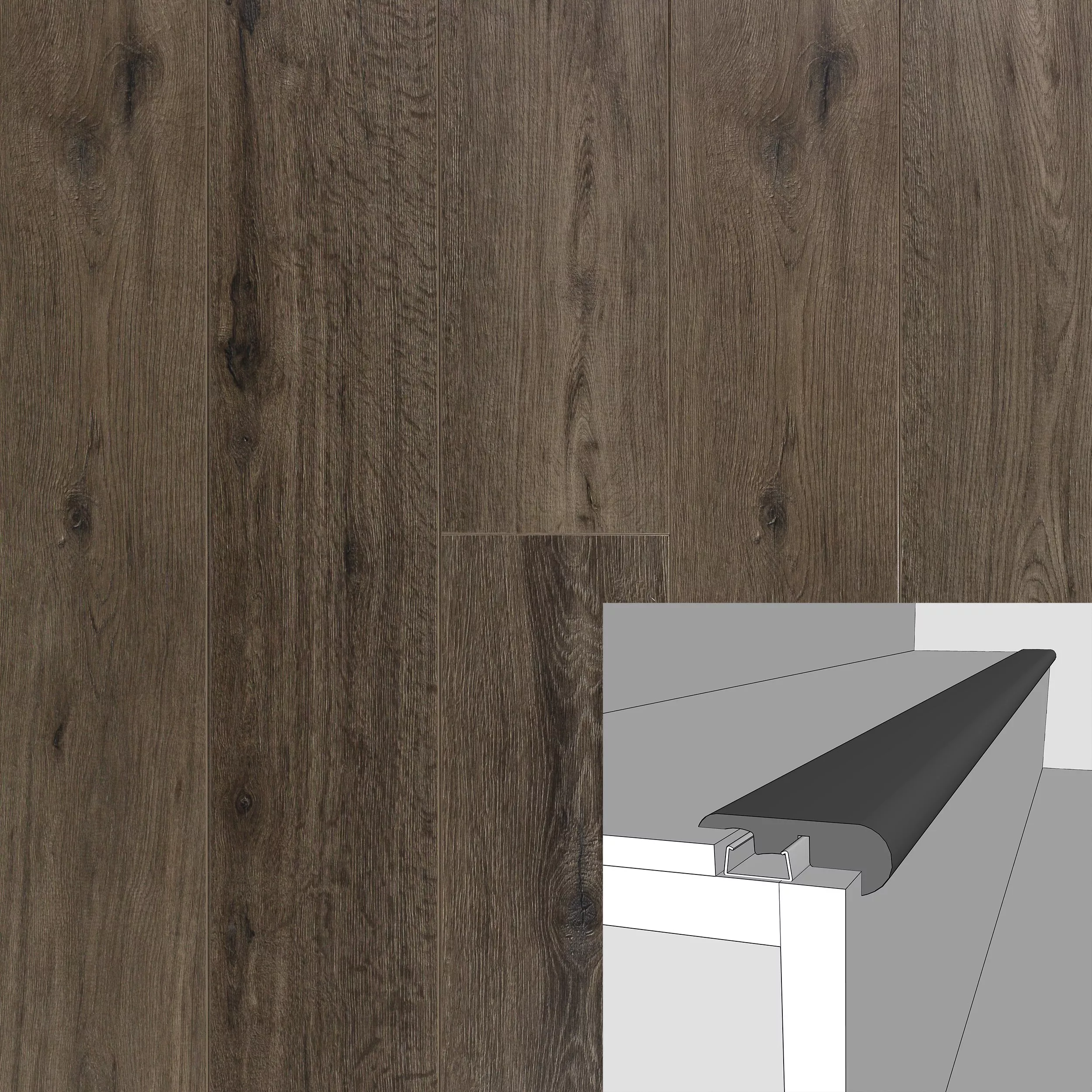 Irish Mist 94in. Laminate Overlapping Stair Nose