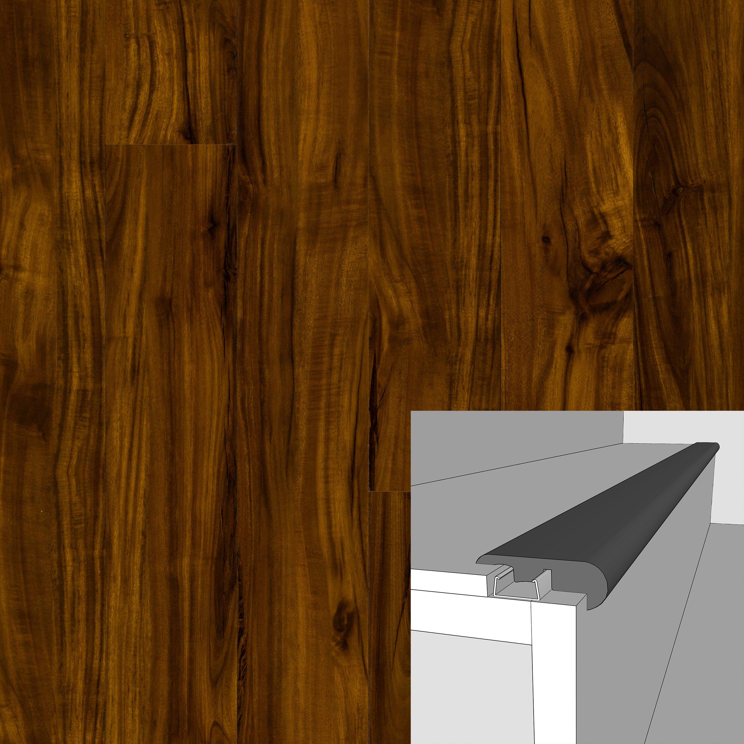 Catalina High Gloss 94in. Laminate Overlapping Stair Nose