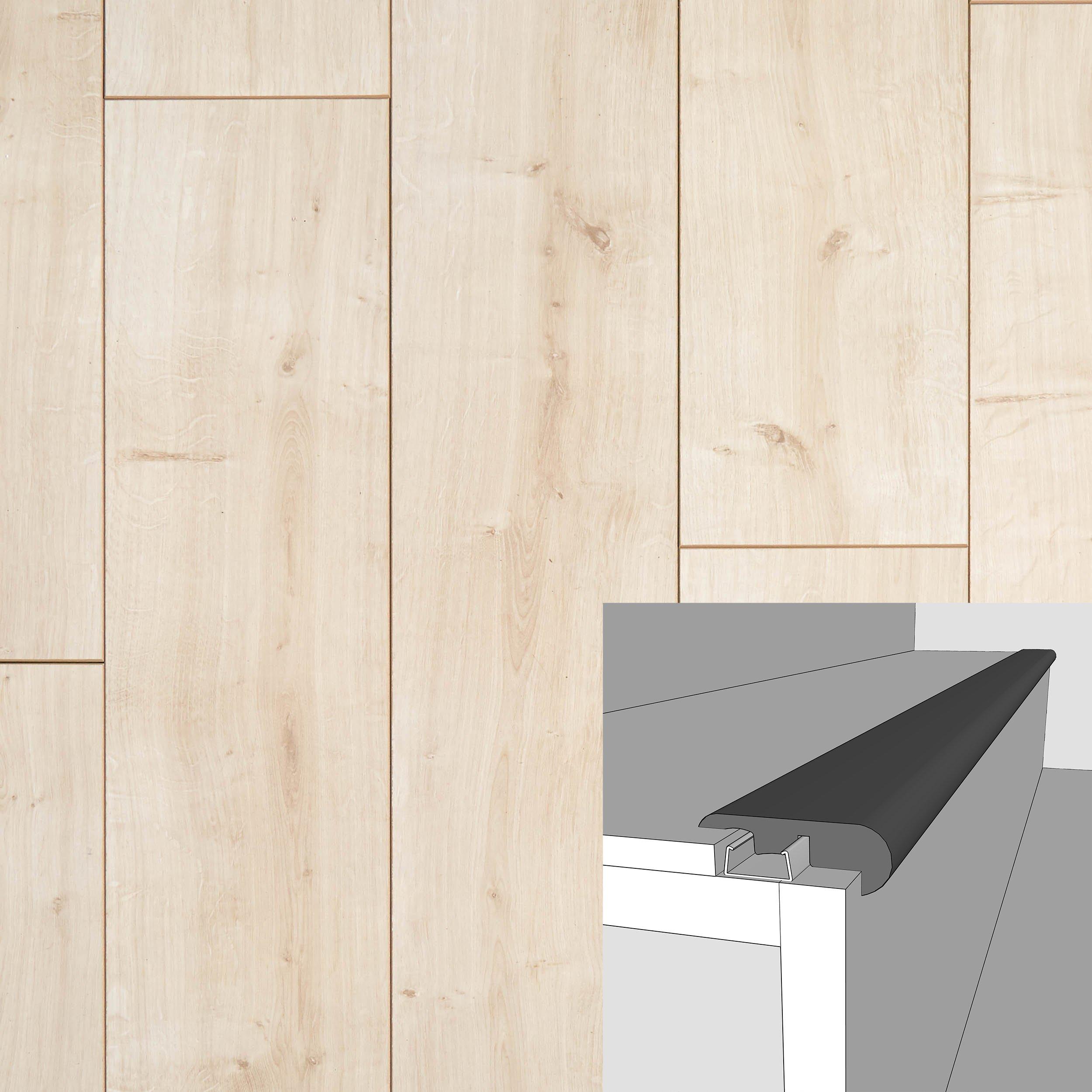 Camarillo Oak Natural 94in. Laminate Overlapping Stair Nose