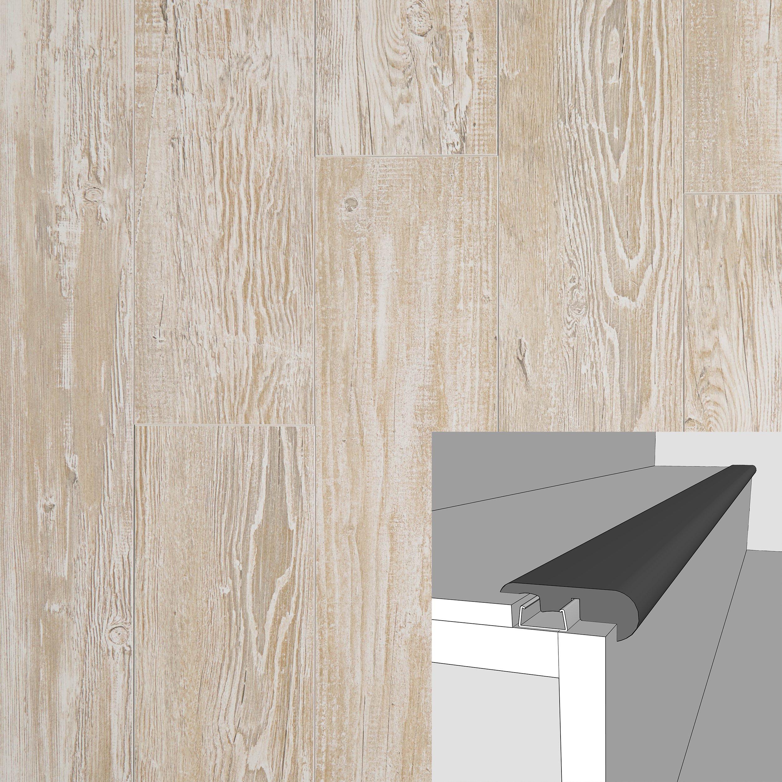 Eastern Pine Grey 94in. Laminate Overlapping Stair Nose