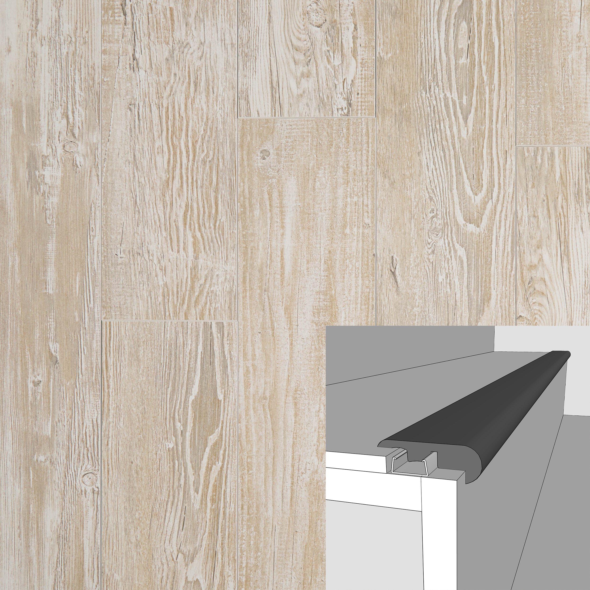 Eastern Pine Grey 94in. Laminate Overlapping Stair Nose