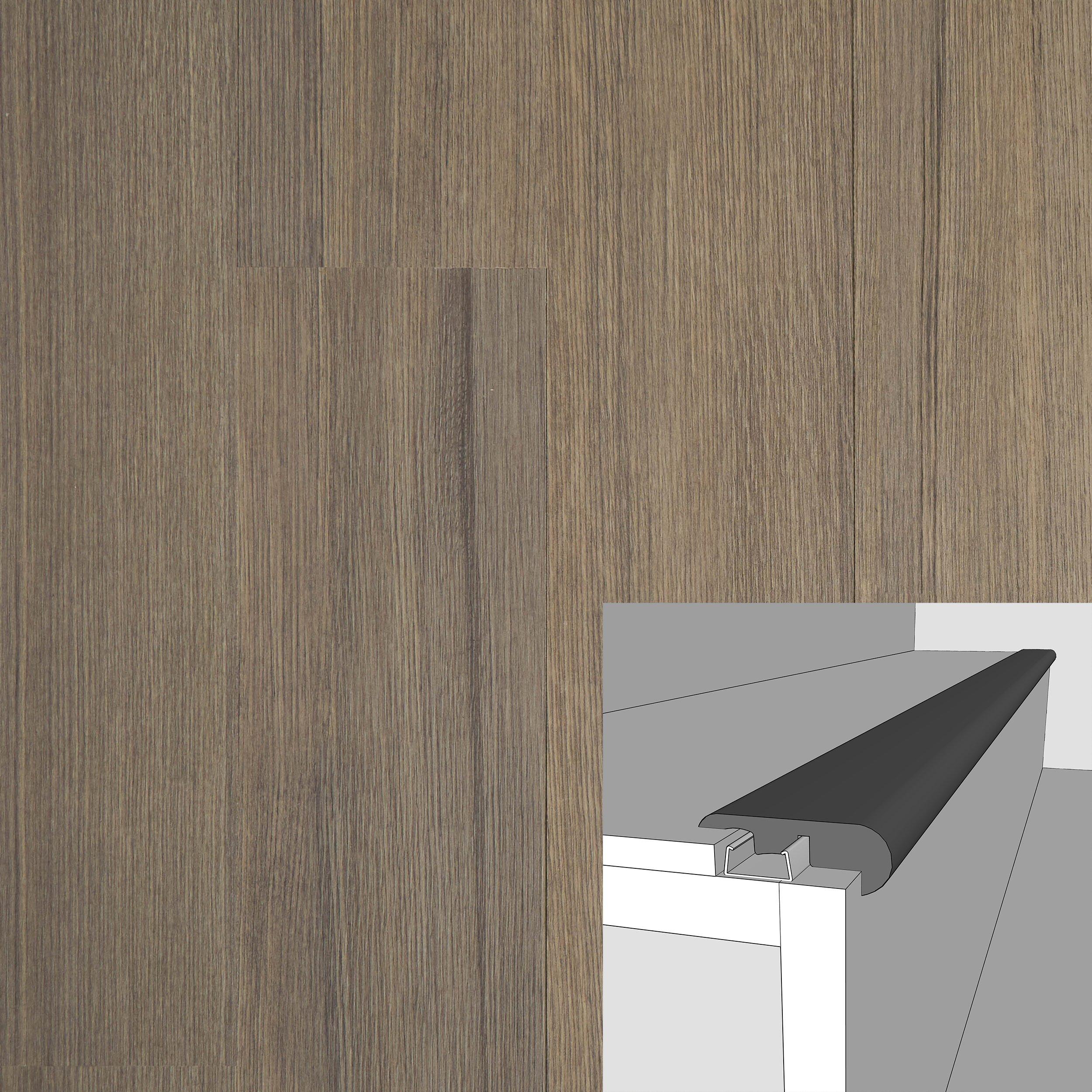 Brindle Bay Pine 94in. Laminate Overlapping Stair Nose