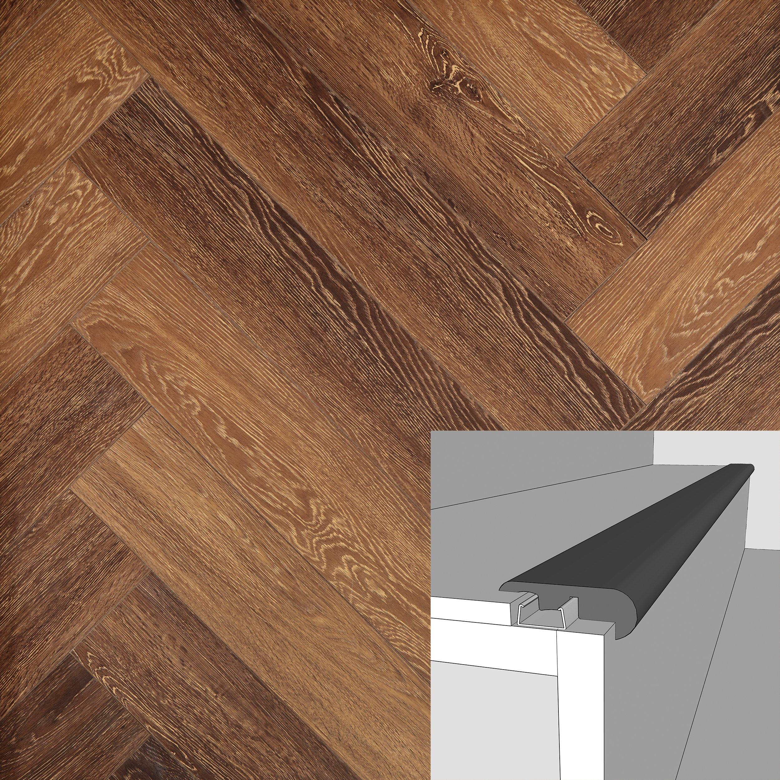 Oak Trail 94in. Laminate Overlapping Stair Nose
