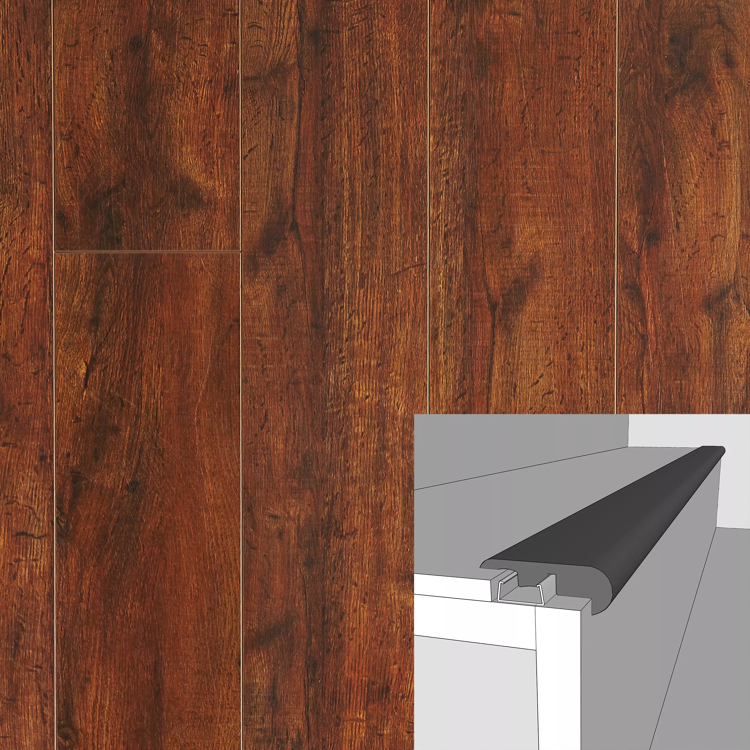 Salemo 94in. Laminate Overlapping Stair Nose