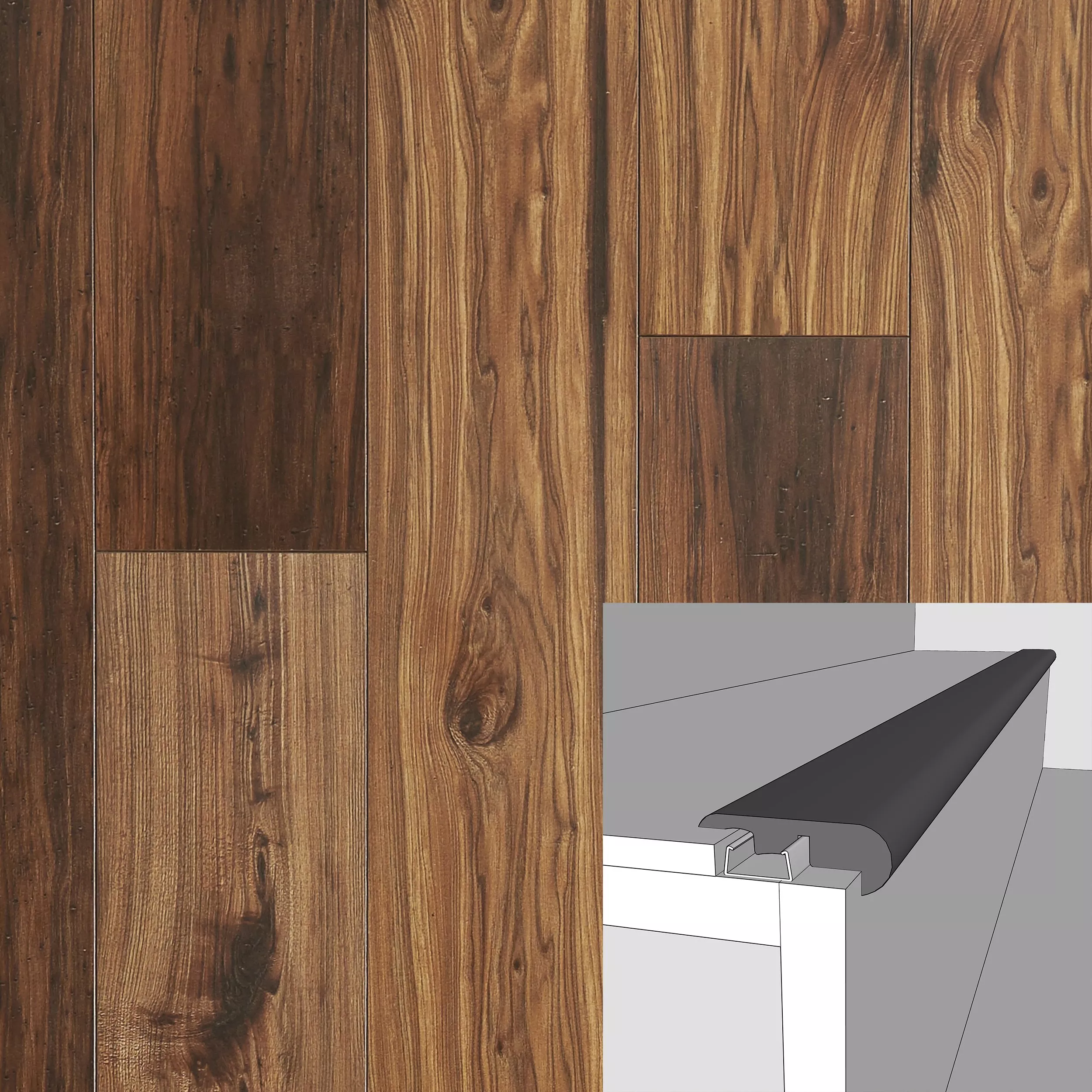 Belle Isle 94in. Laminate Overlapping Stair Nose
