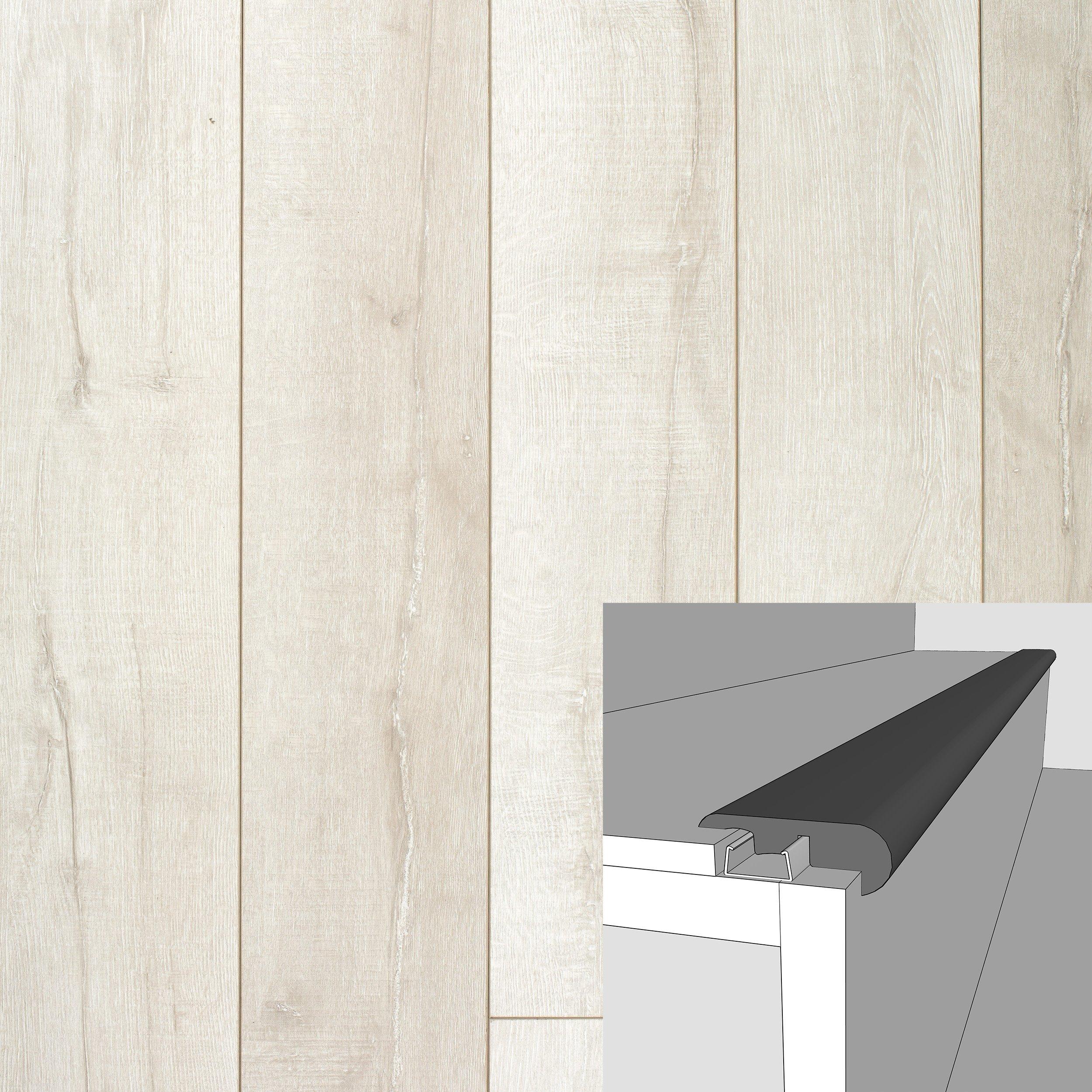 Buff Cream 94in. Laminate Overlapping Stair Nose