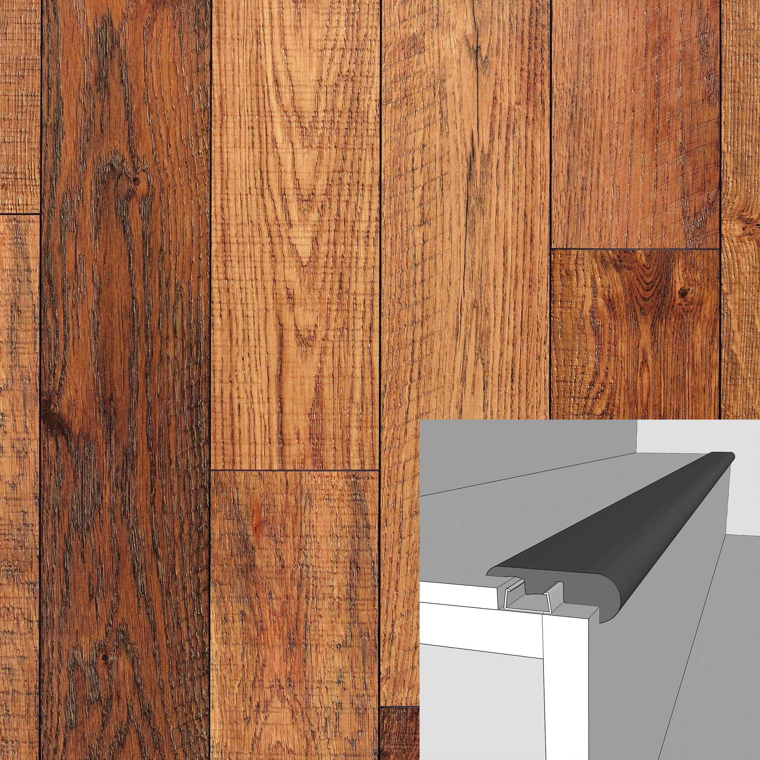 Atlas Oak 94in. Laminate Overlapping Stair Nose