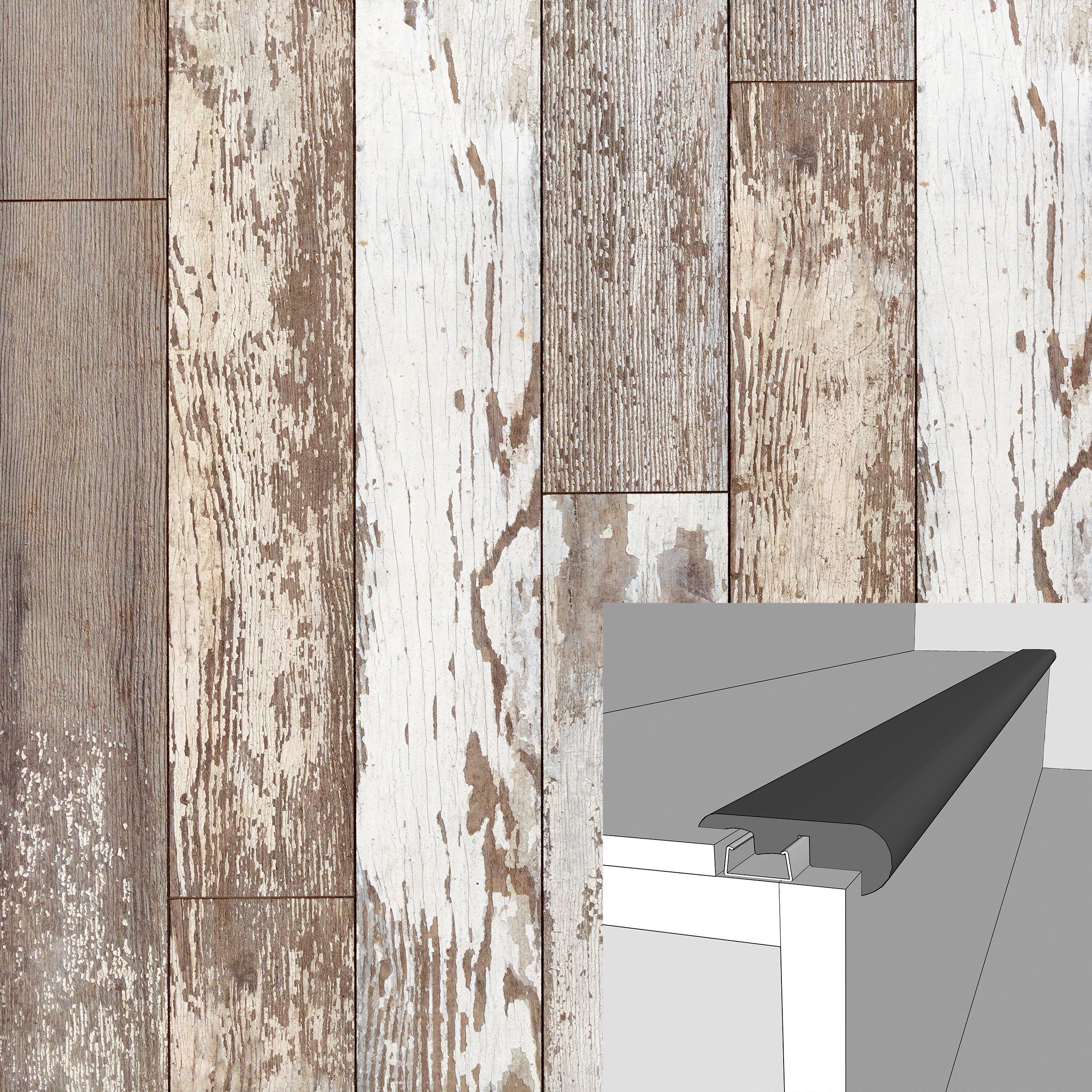 Farm Fences Pine 94in. Laminate Overlapping Stair Nose