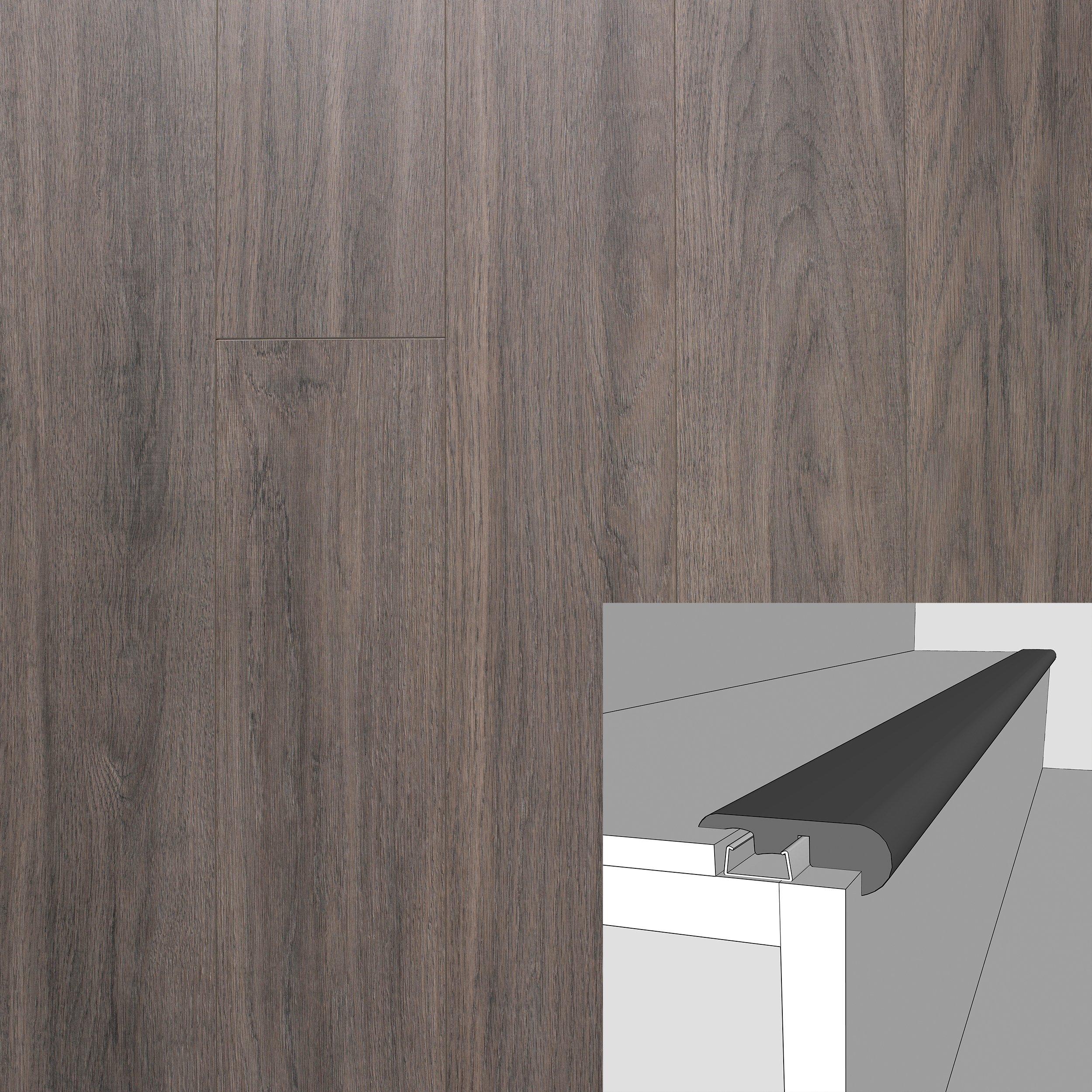 Lakehurst Taupe 94in. Laminate Overlapping Stair Nose