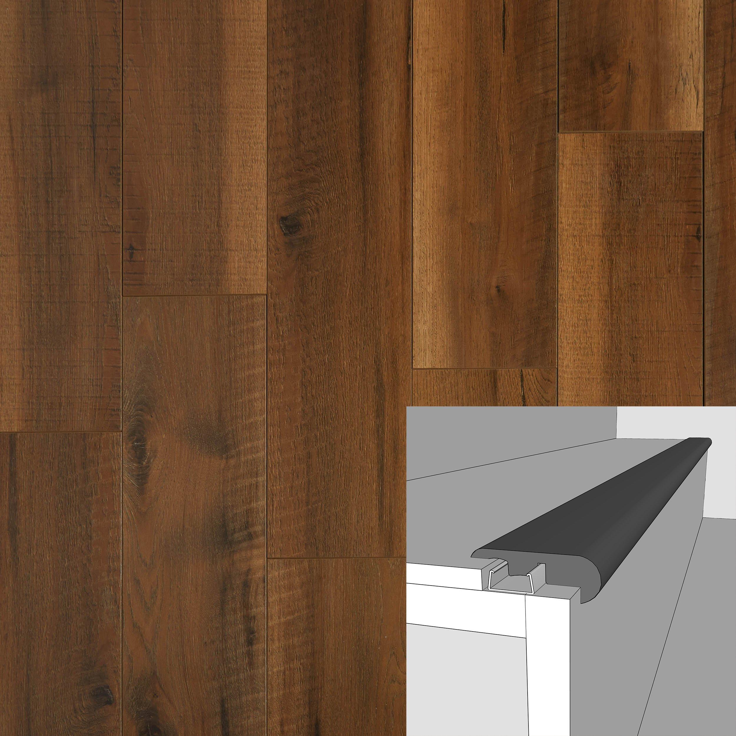 Russet Oak 94in. Laminate Overlapping Stair Nose