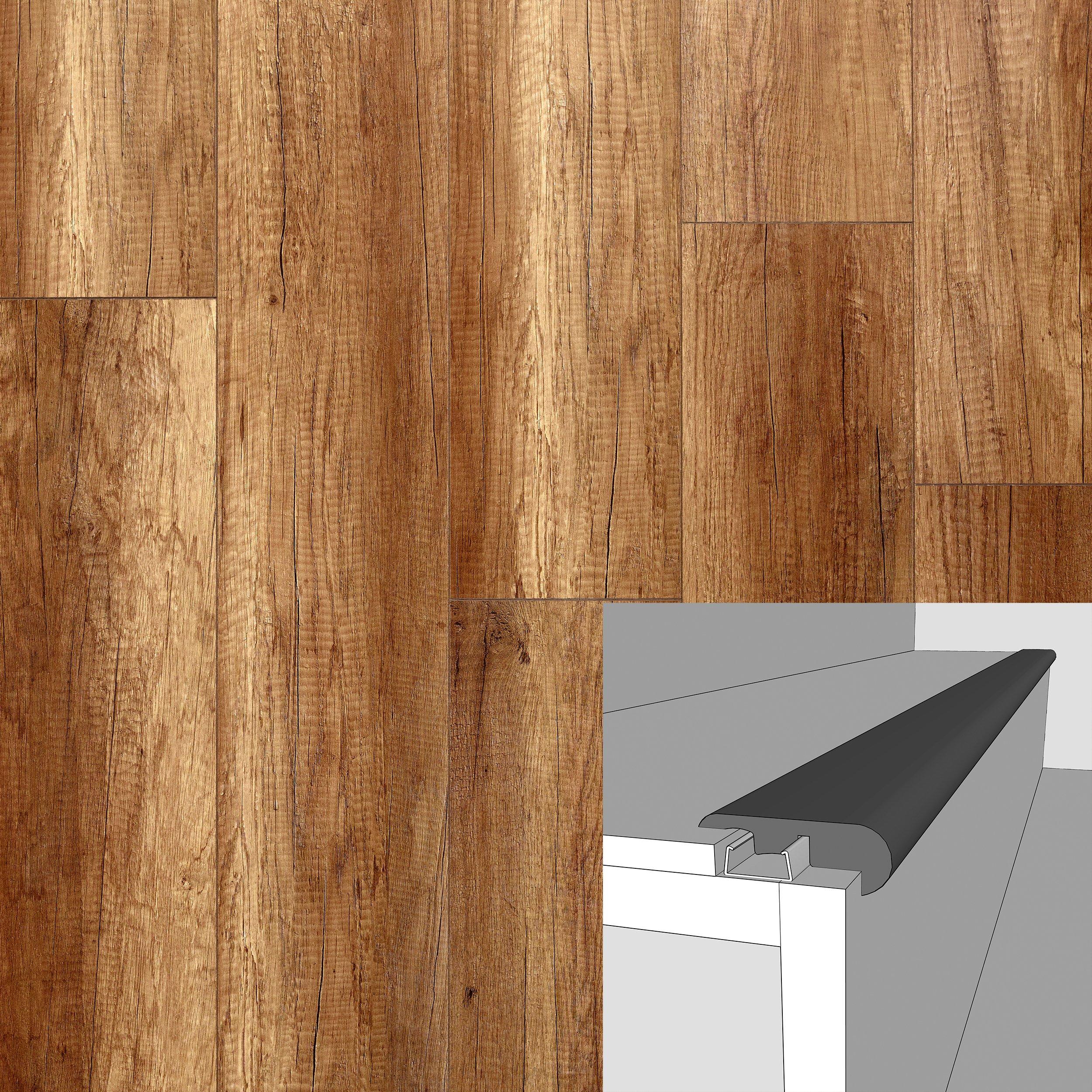 Timberline Oak 94in. Laminate Overlapping Stair Nose