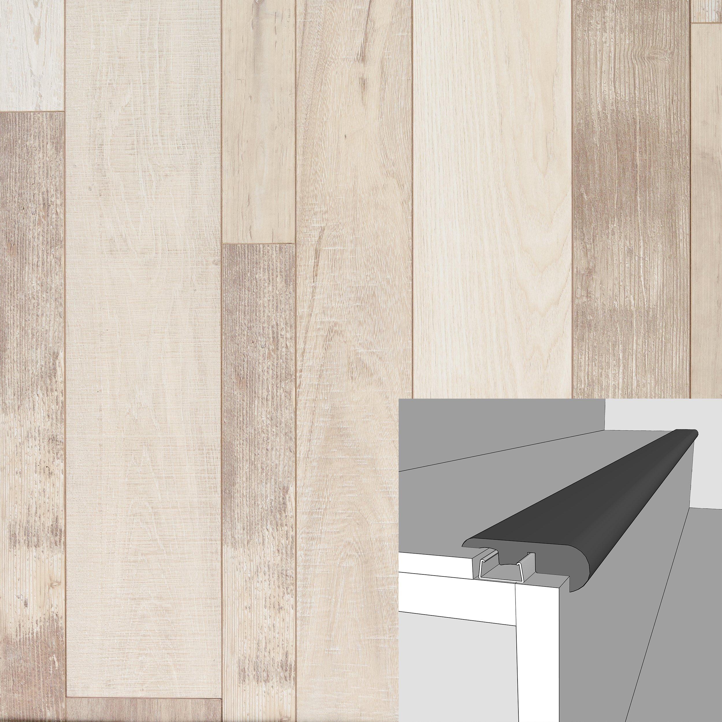 Palmetto View 94in. Laminate Overlapping Stair Nose
