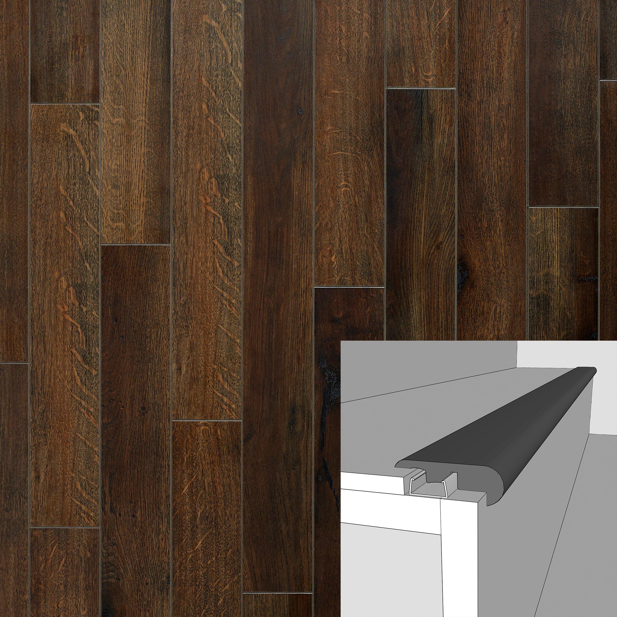 Coco Oak 94in. Laminate Overlapping Stair Nose