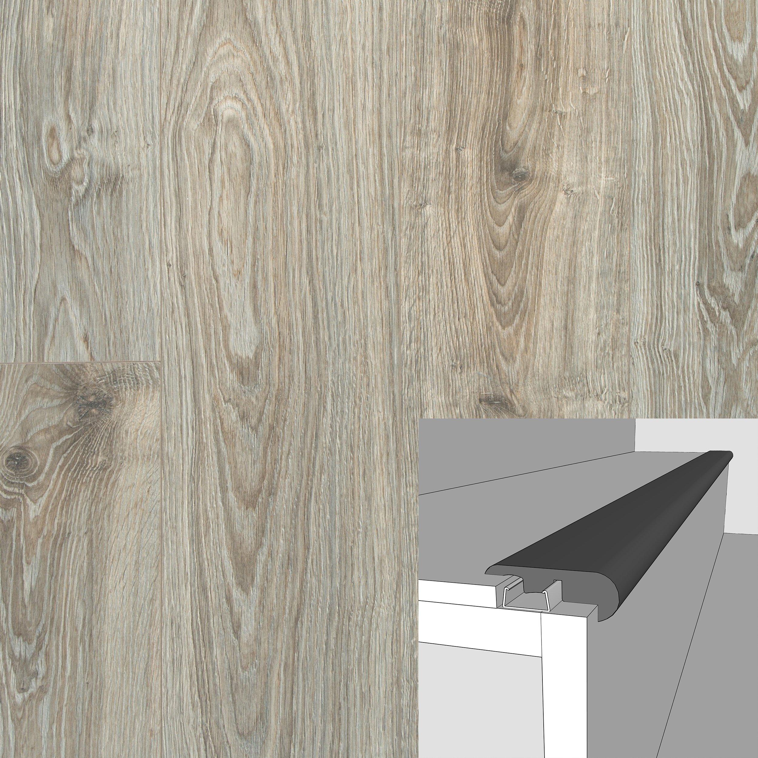 Destin Sand Oak 94in. Laminate Overlapping Stair Nose