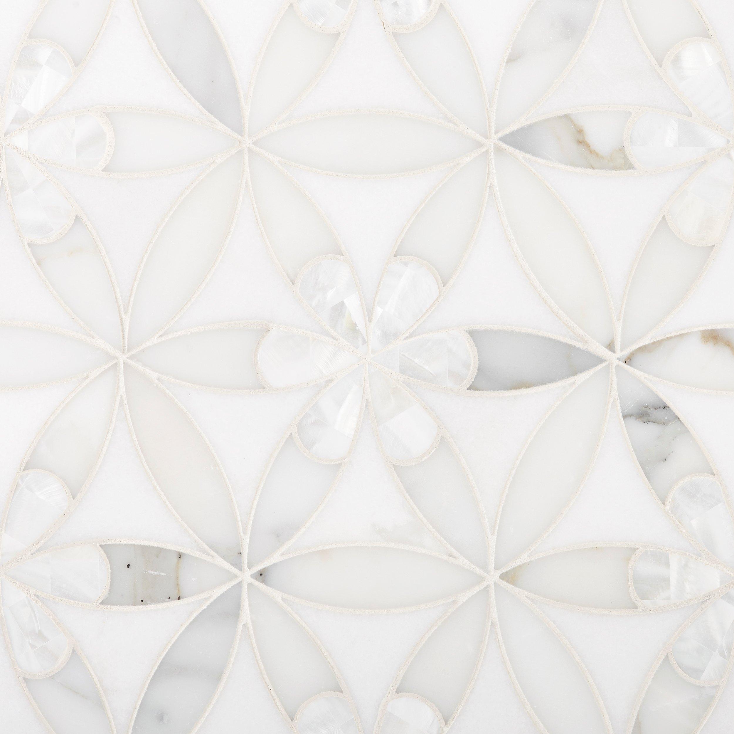 Marielle Thassos Mother of Pearl Waterjet Mosaic
