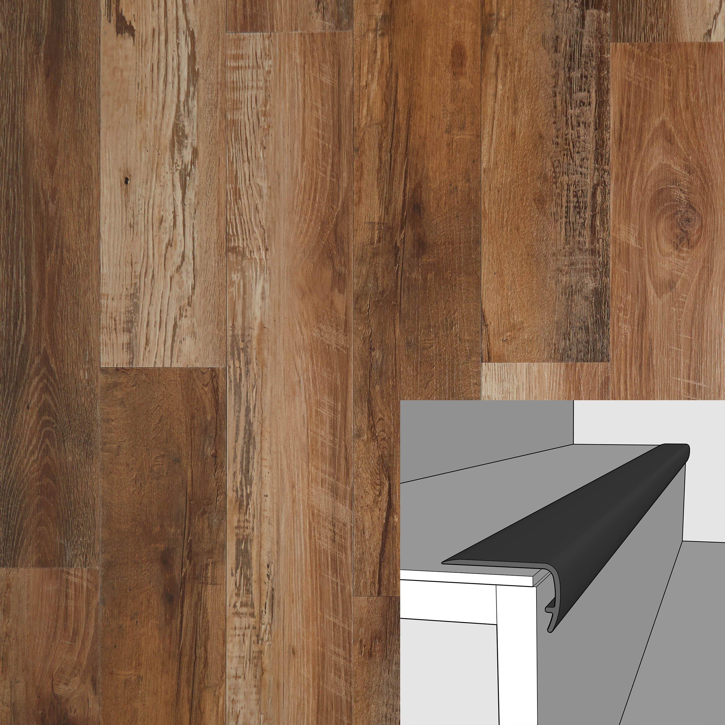 Highland Saddle Salvage 94in. Vinyl Overlapping Stair Nose