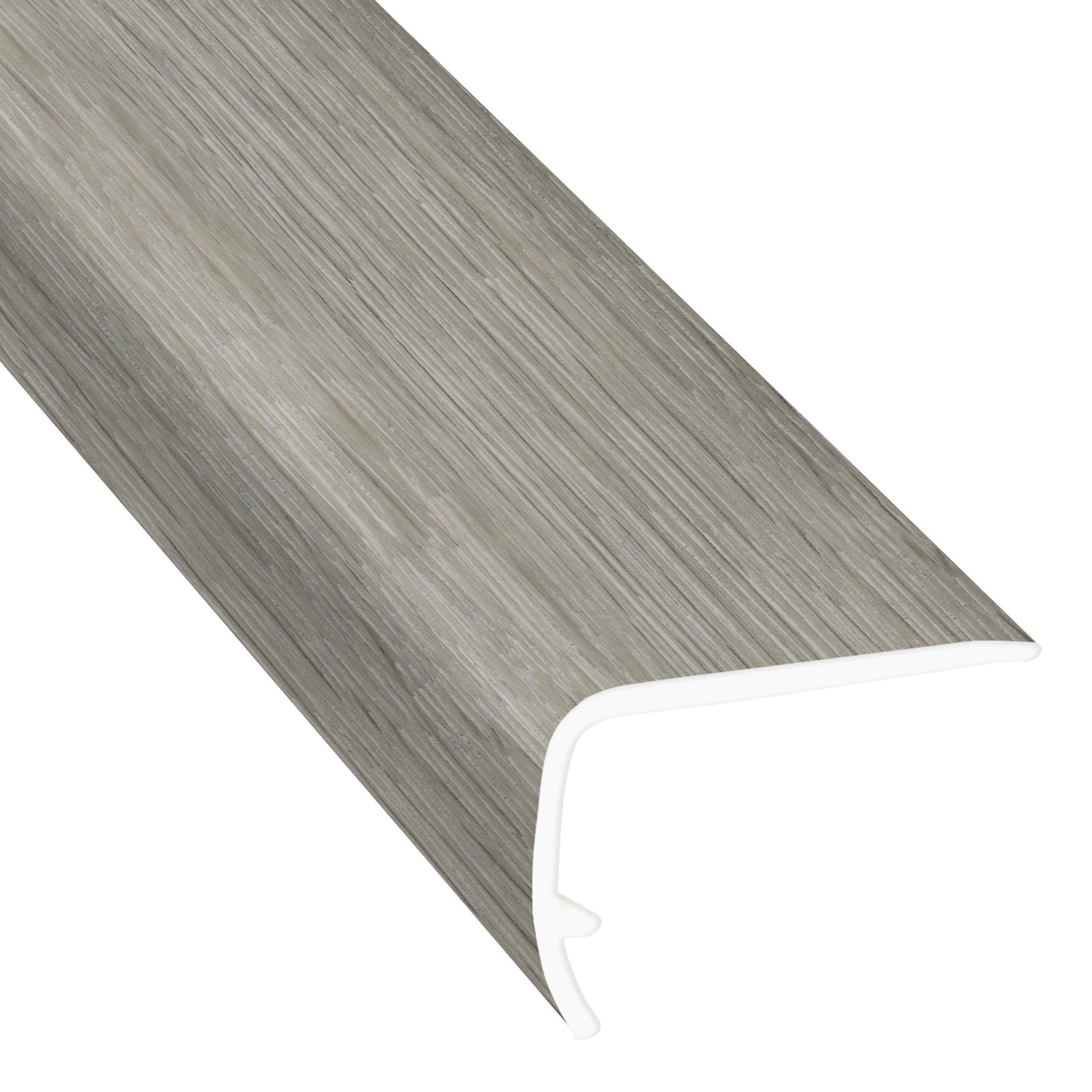 Silver 94in. Vinyl Overlapping Stair Nose