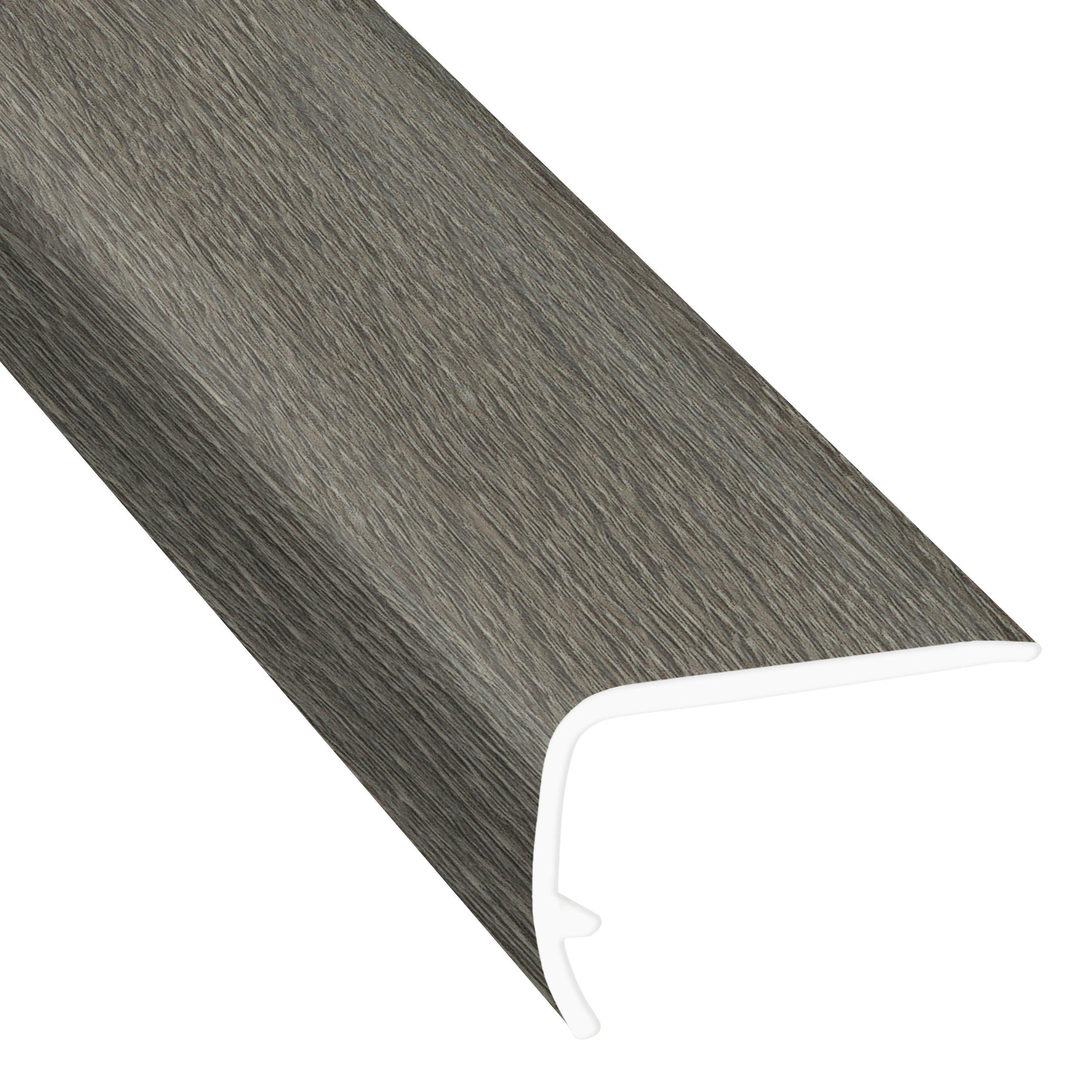 Titan Grey 94in. Vinyl Overlapping Stair Nose