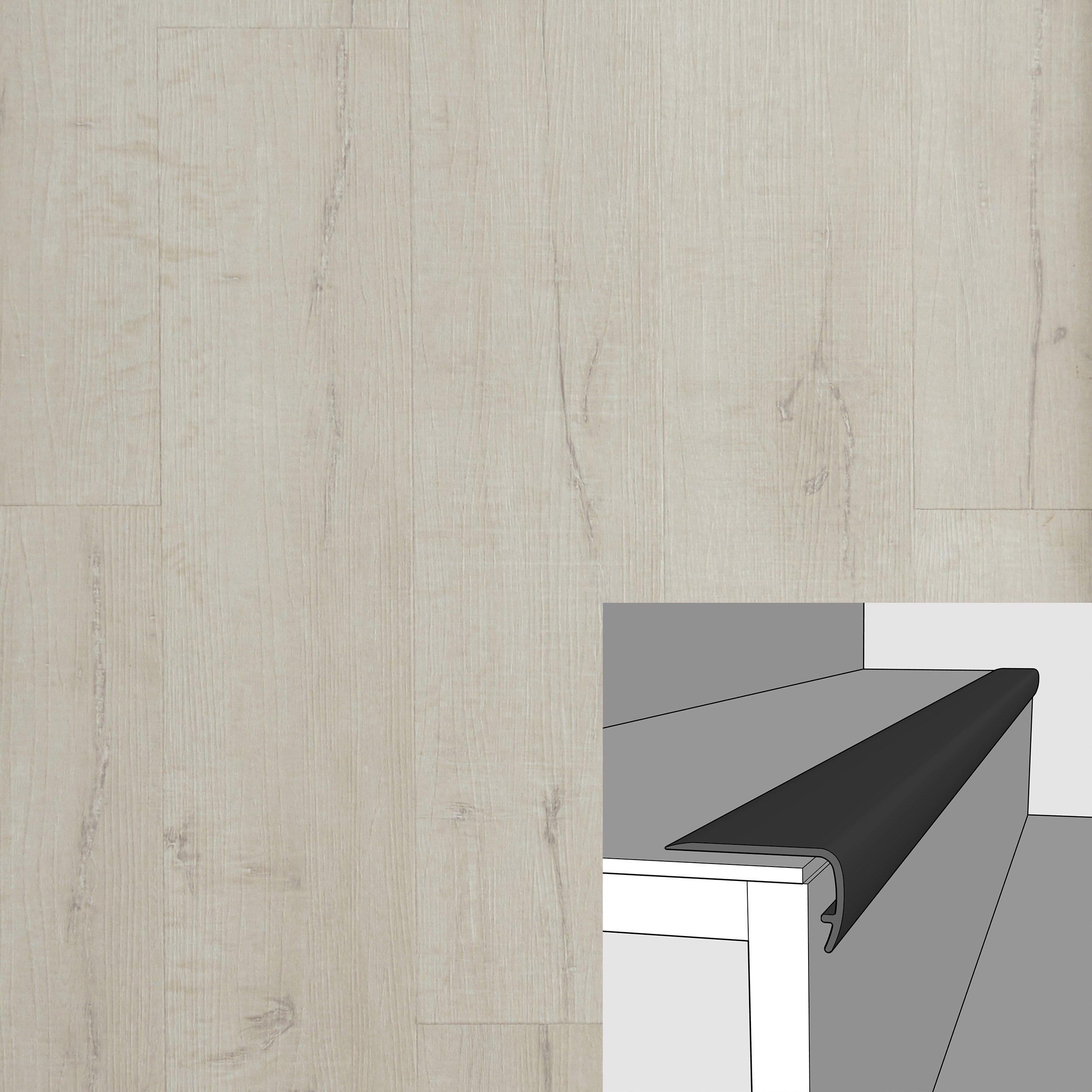 Glacier 94in. Vinyl Overlapping Stair Nose