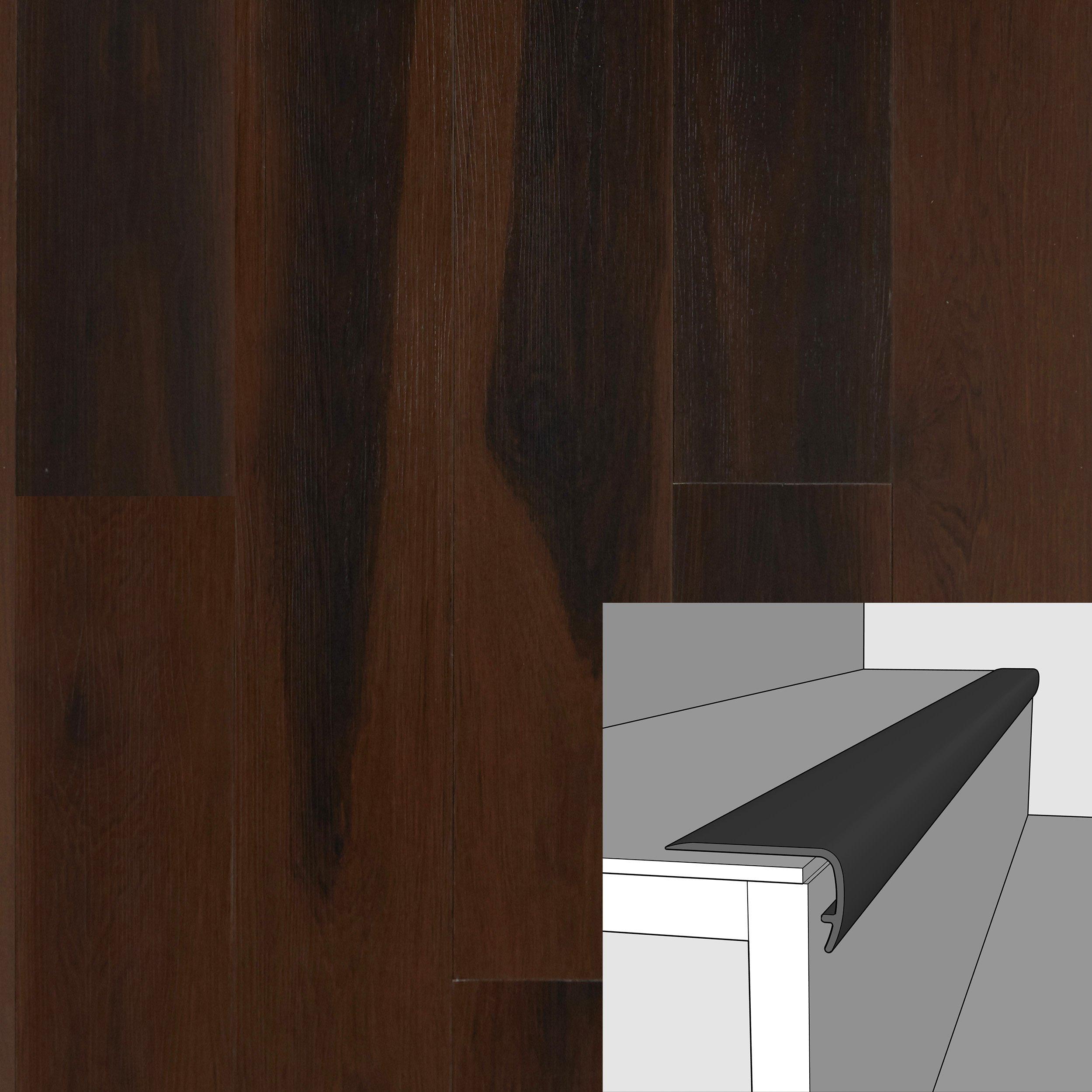 Hemlock 94in. Vinyl Overlapping Stair Nose