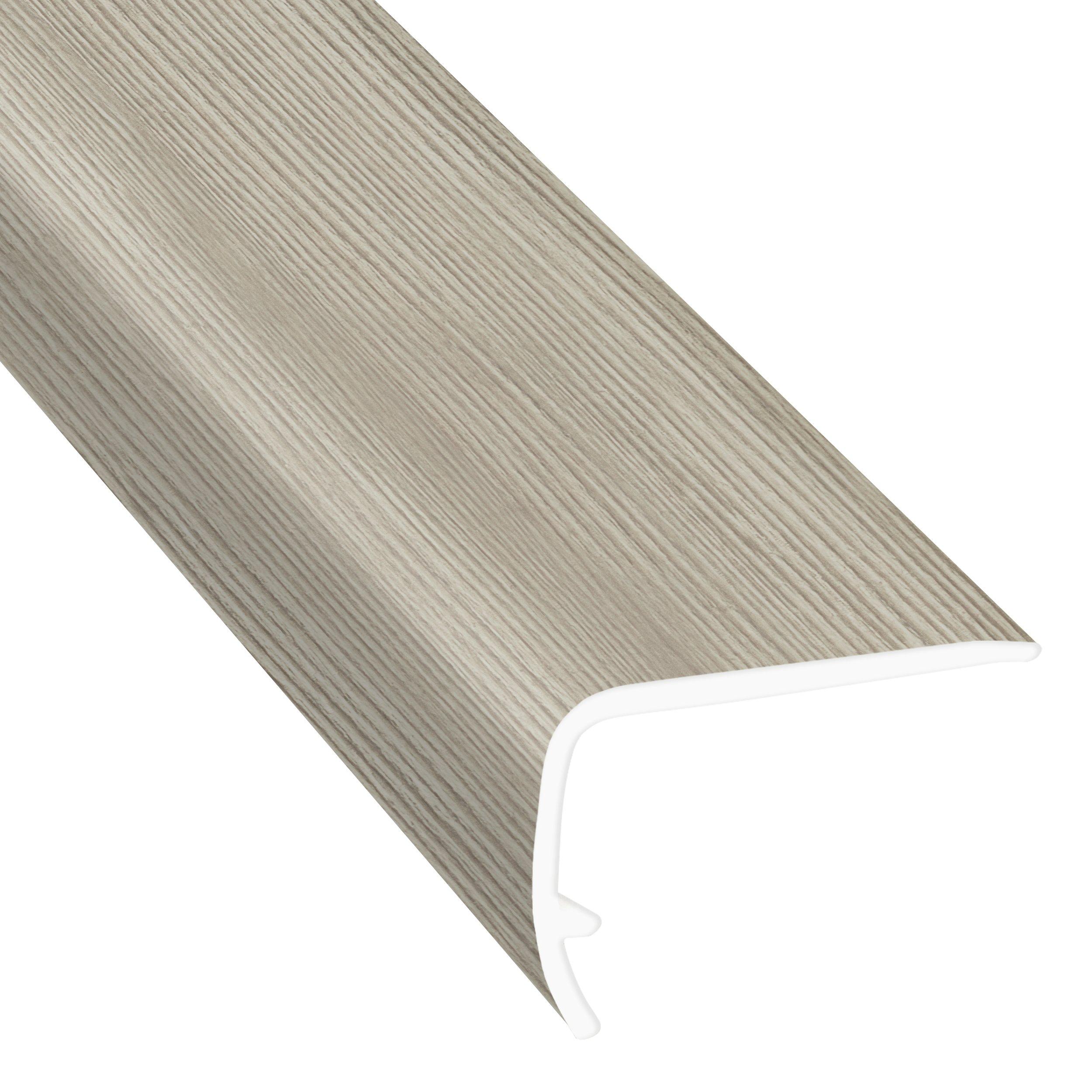 Trailside Gray Pine 94in. Vinyl Overlapping Stair Nose