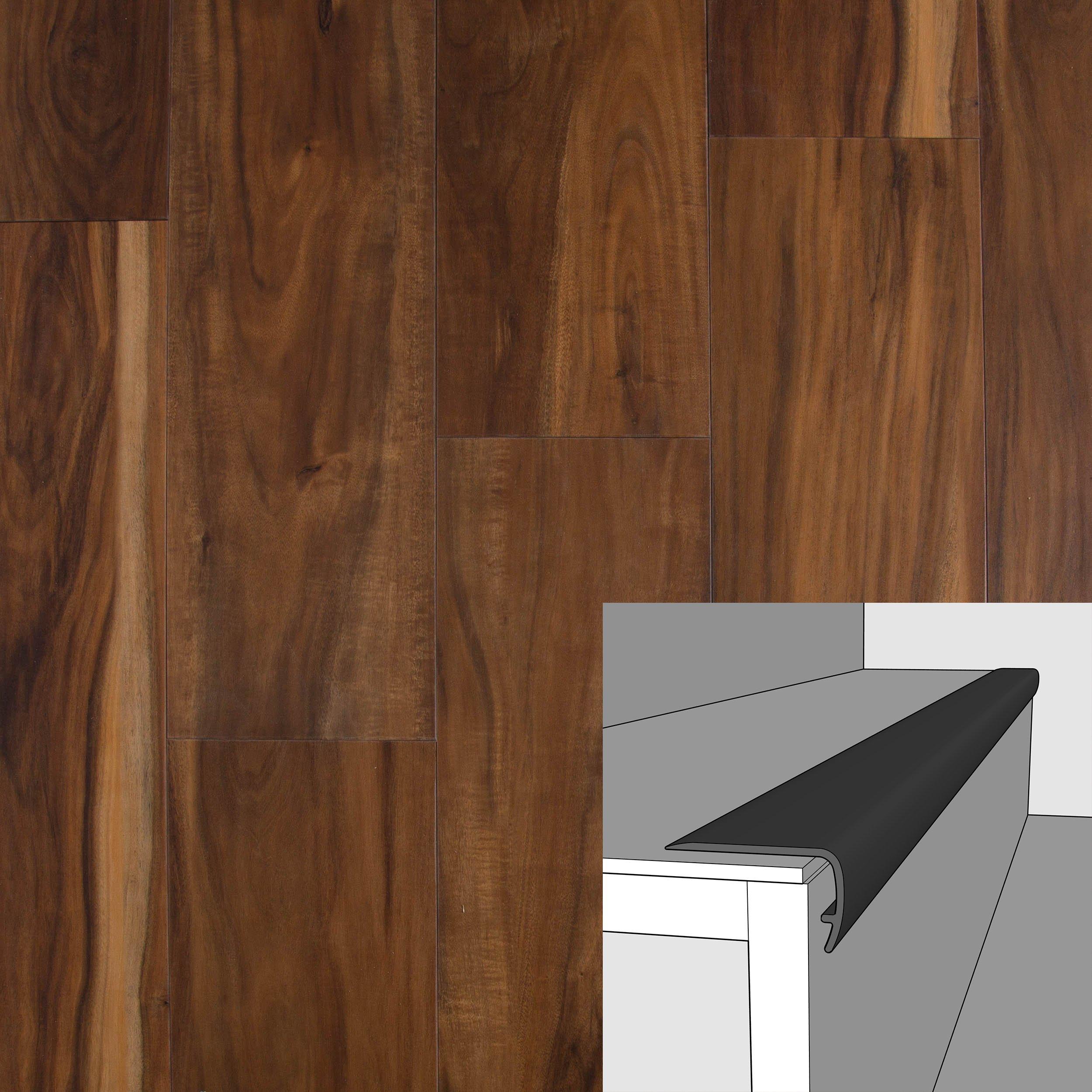 Acacia Hand Scraped 94in. Vinyl Overlapping Stair Nose