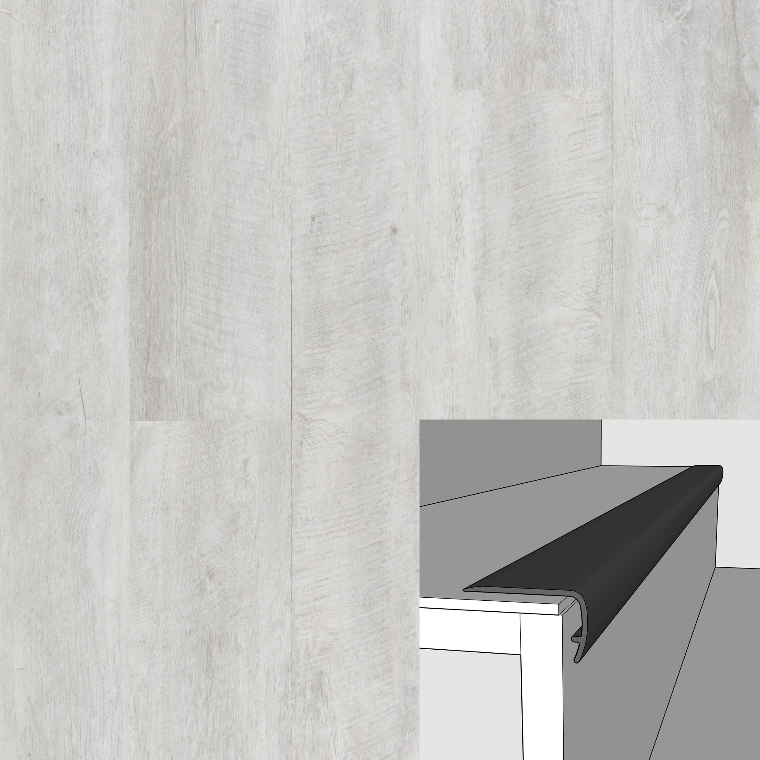 Mountain Fog 94in. Vinyl Overlapping Stair Nose