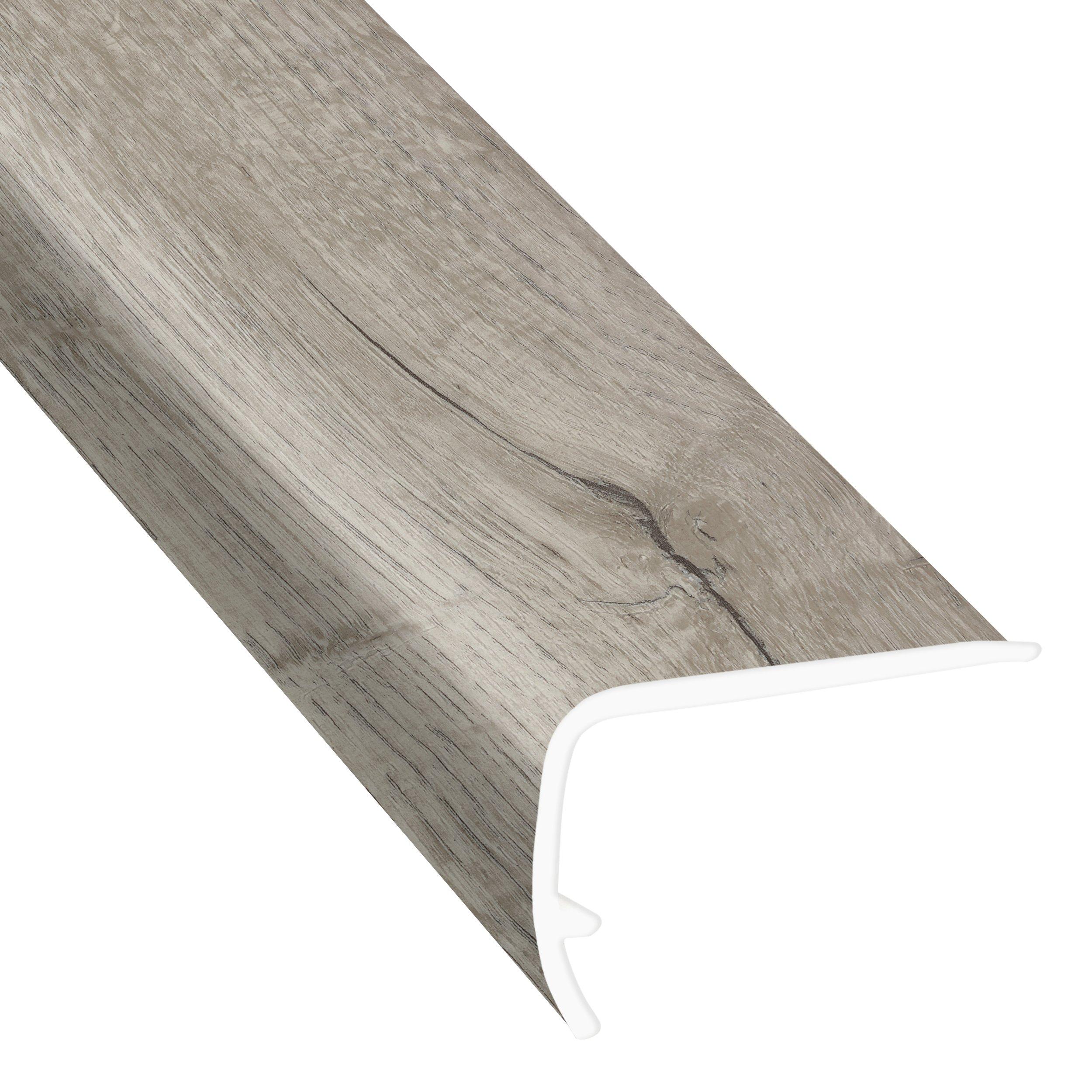 Maplewood Grey 94in. Vinyl Overlapping Stair Nose
