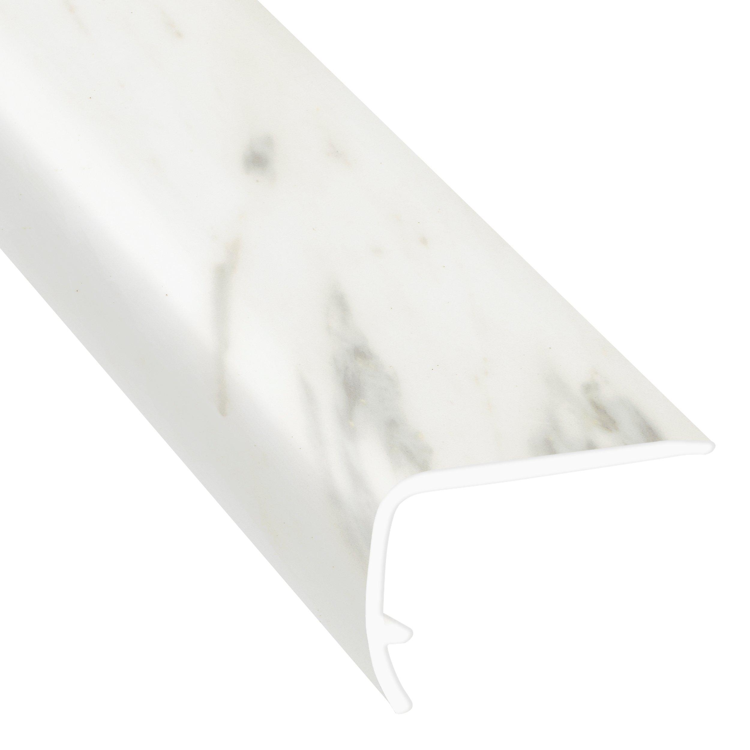 Volakas Marble 94in. Vinyl Overlapping Stair Nose