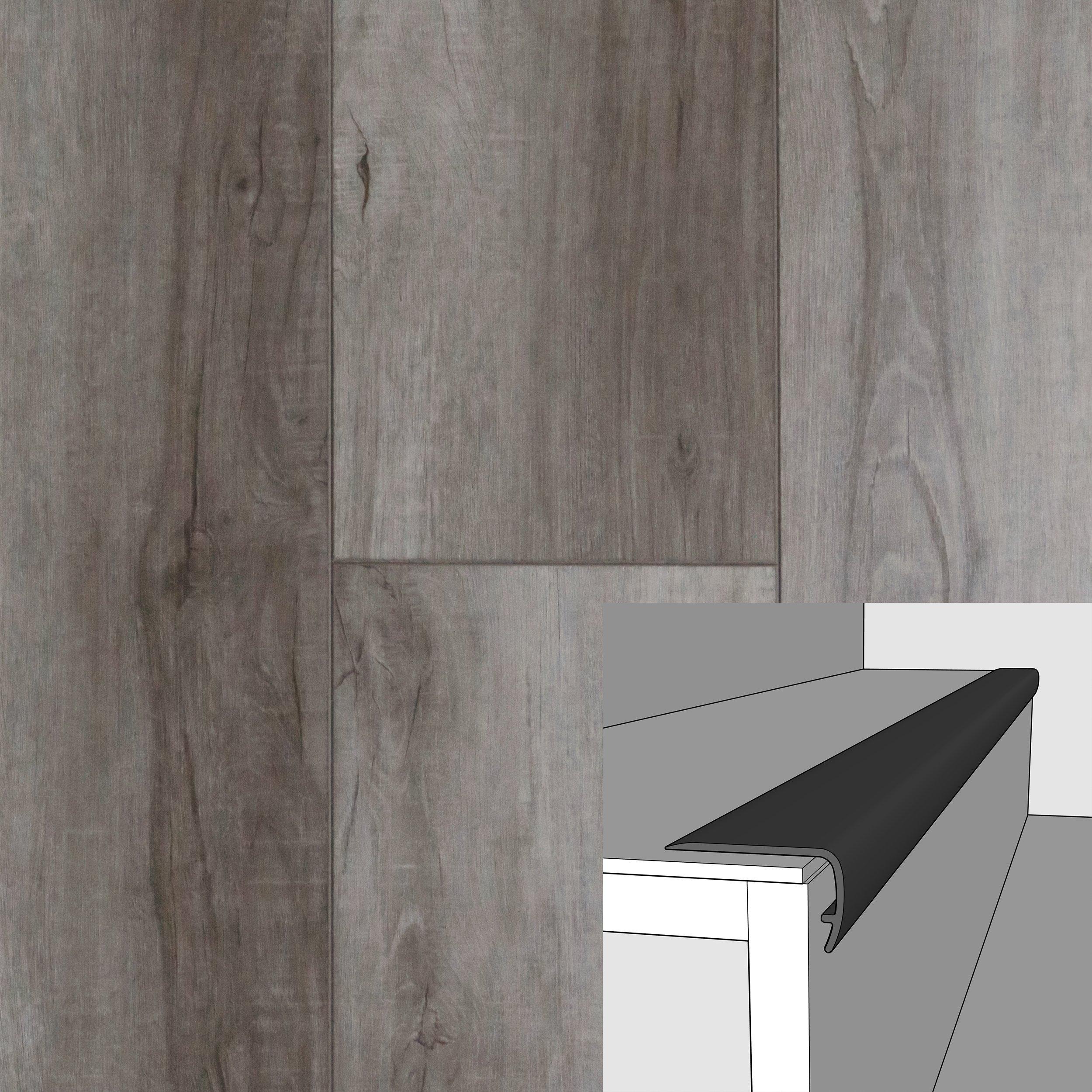 Pavestone Grey 94in. Vinyl Overlapping Stair Nose