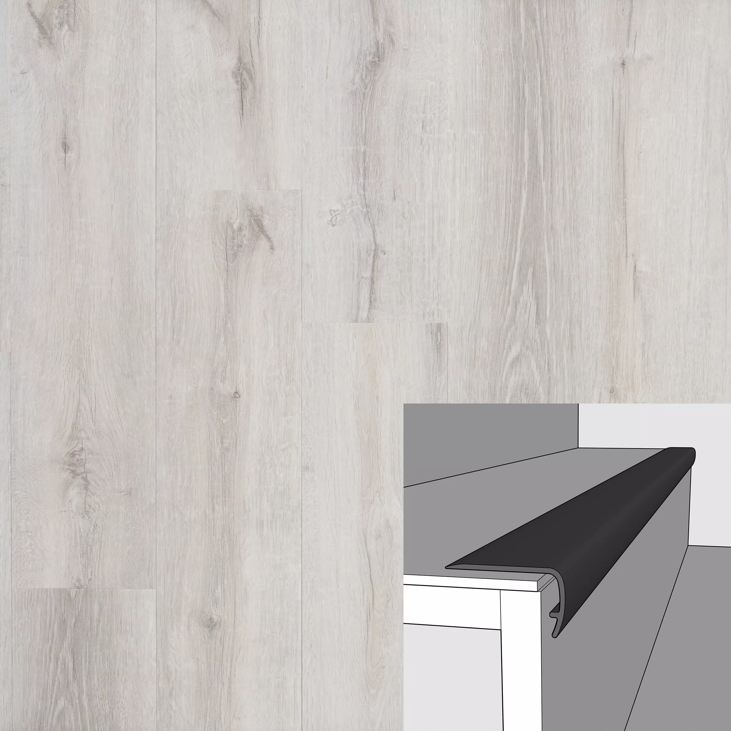 Sandbar Coast 94in. Vinyl Overlapping Stair Nose
