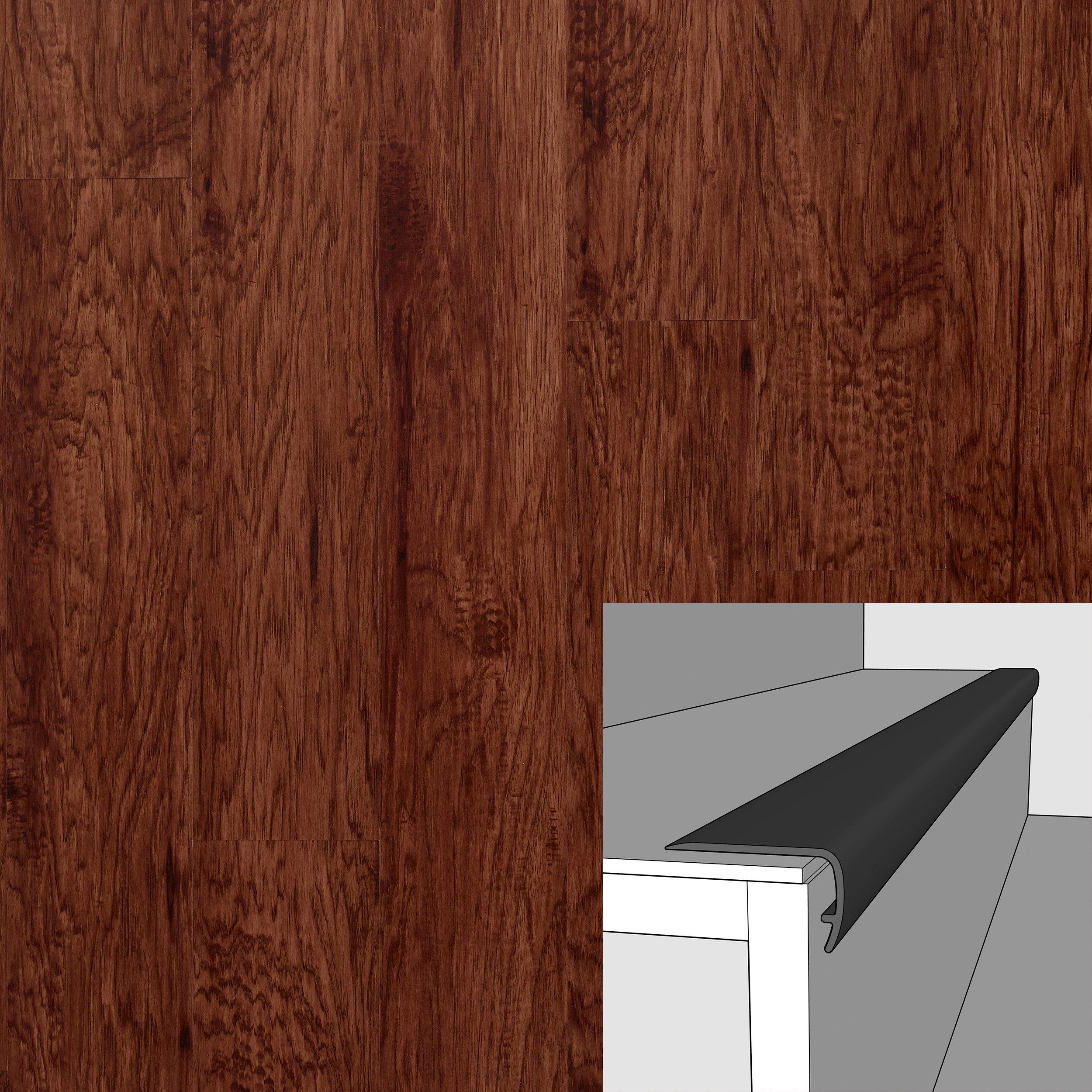 Canyon Hickory Red 94in. Vinyl Overlapping Stair Nose