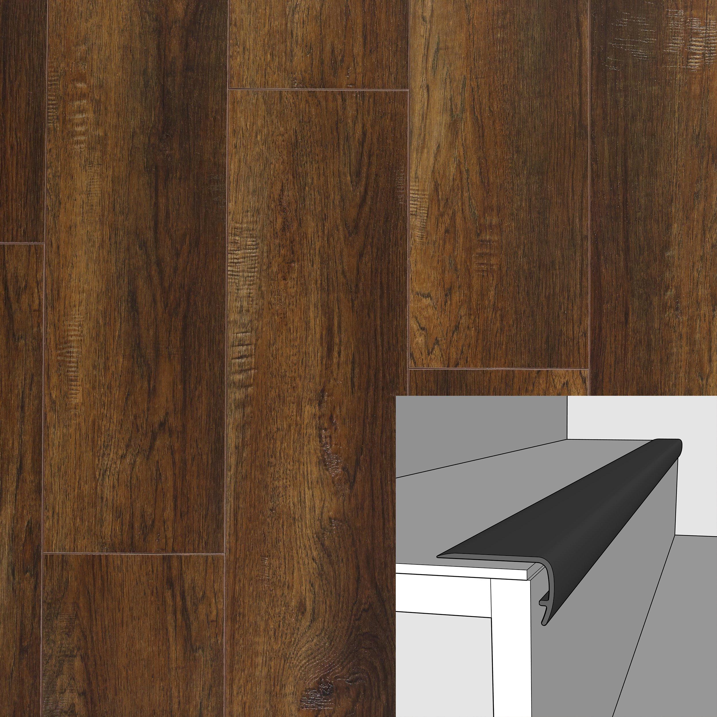 Lakehurst Taupe 94in. Vinyl Overlapping Stair Nose