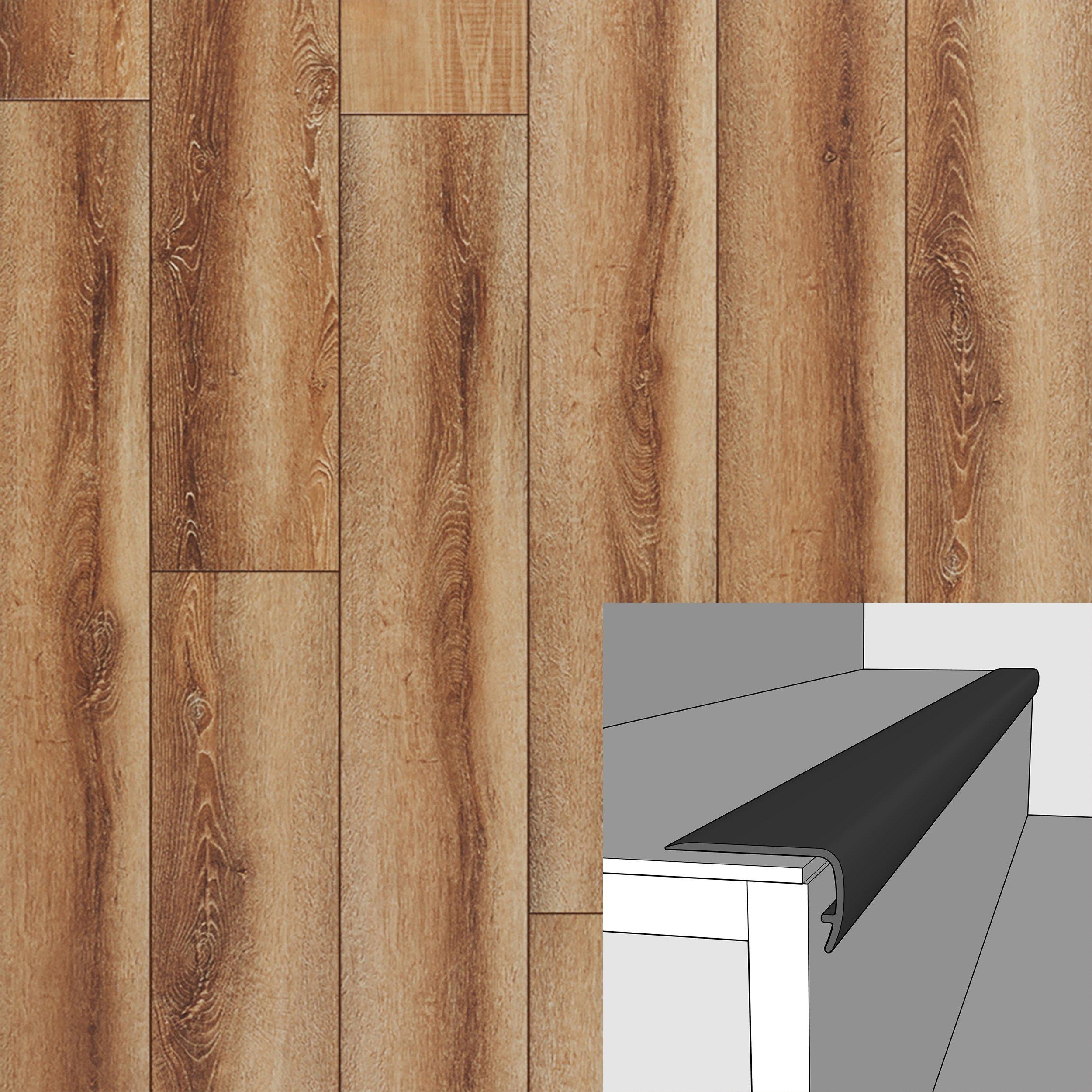 Mountain Road Amber 94in. Vinyl Overlapping Stair Nose