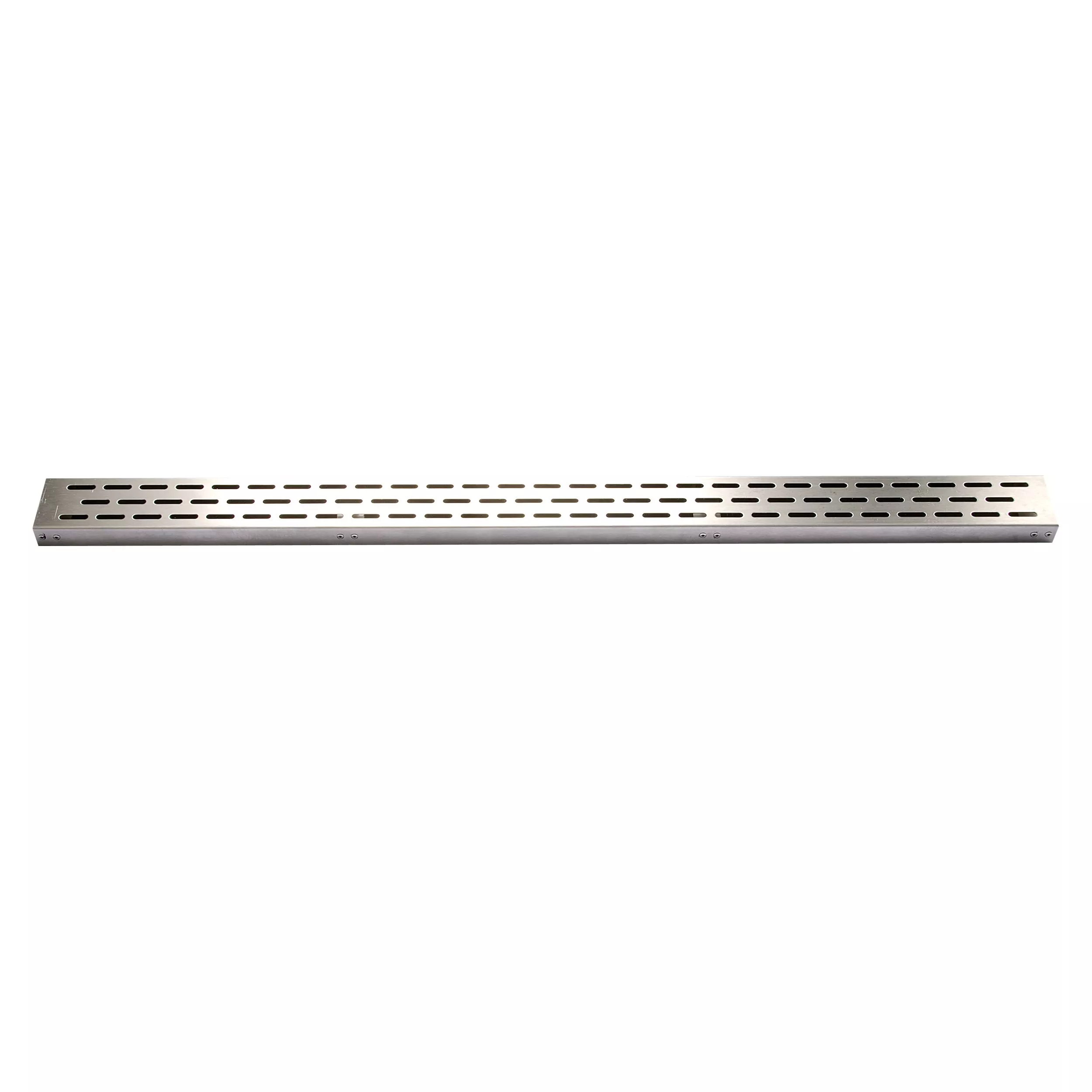 Laticrete Hydro Ban 32 in. Offset Oval Brushed Steel Linear Grate ...