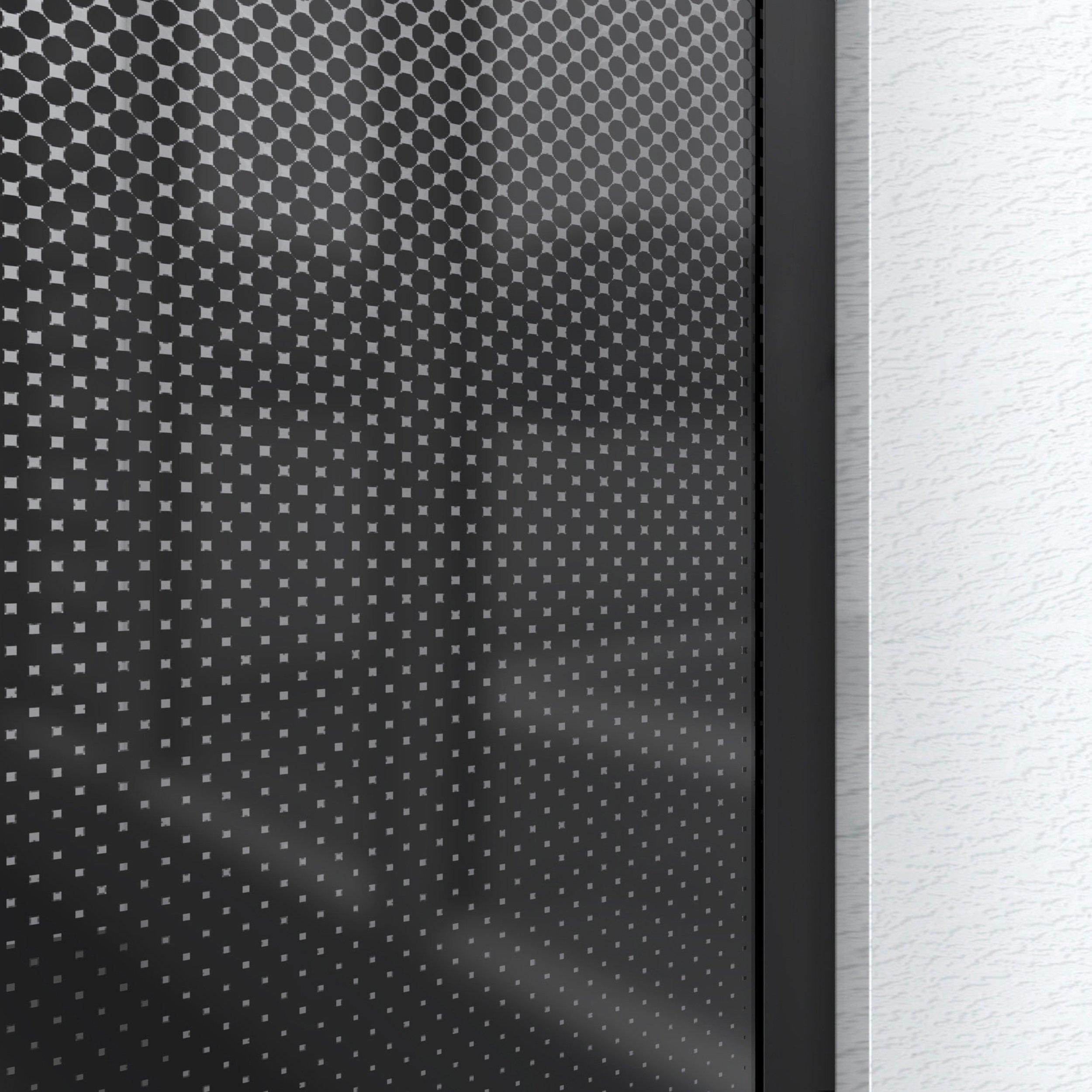 Linea Ombre Satin Black Single Panel Frameless Shower Screen