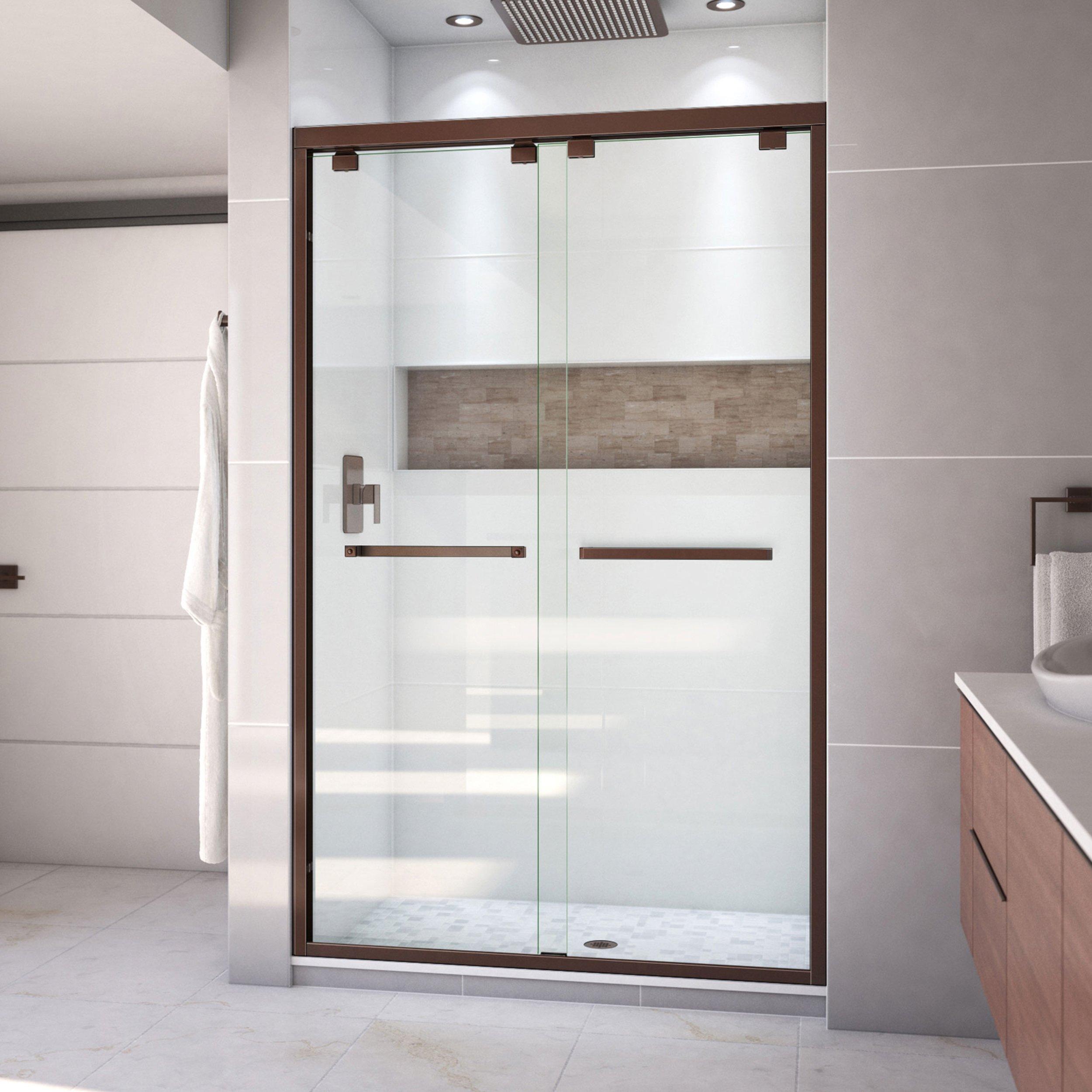 Encore Oil Rubbed Bronze Semi-Frameless Bypass Shower Door