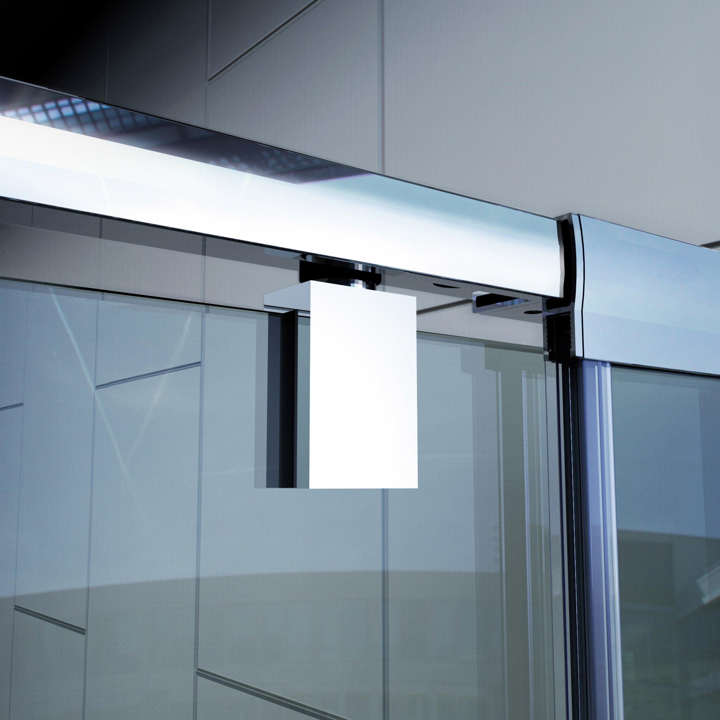 Flex Chrome Semi-Framless Pivot Shower Door