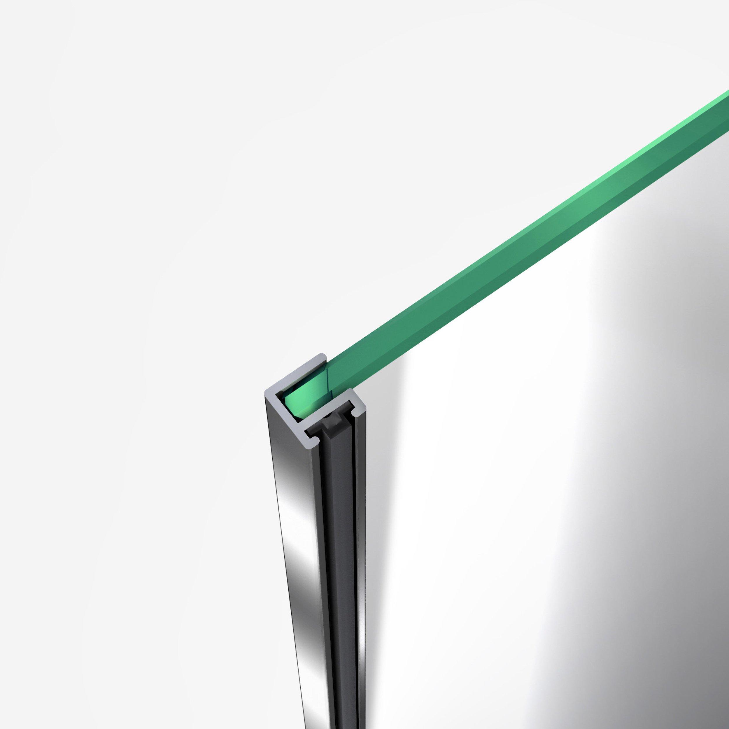 Flex Brushed Nickel Semi-Frameless Pivot Shower Door