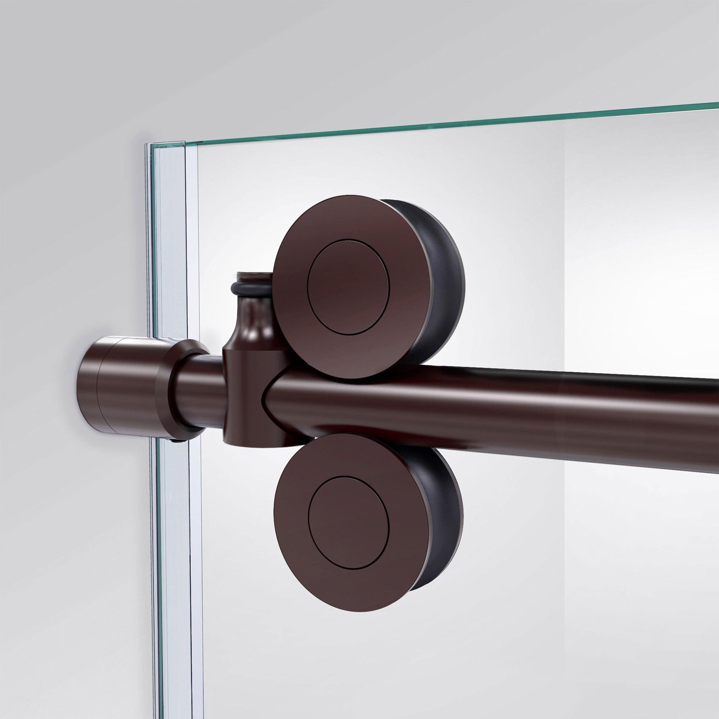 Enigma-XO Oil Rubbed Bronze Frameless Sliding Glass Shower Door