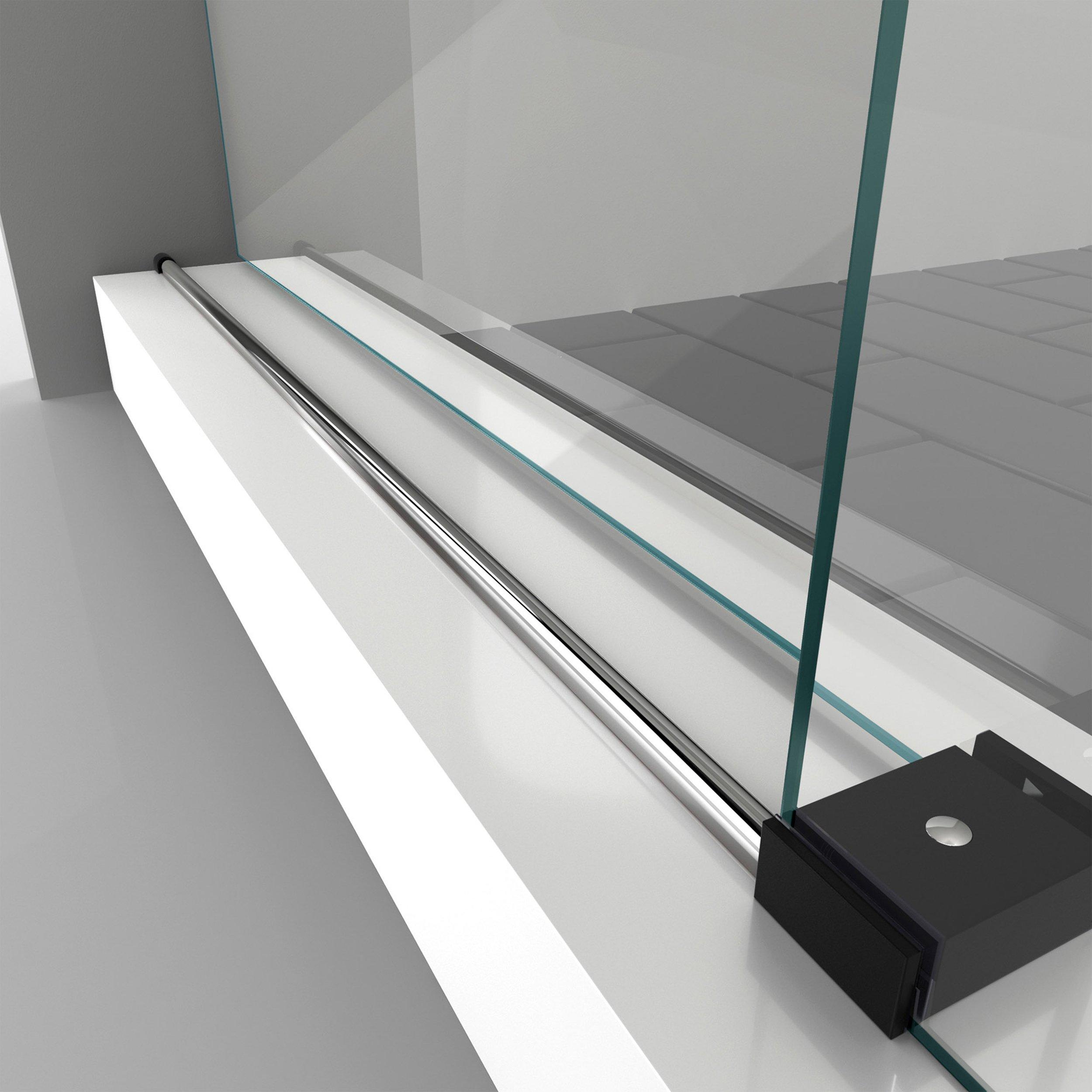 Enigma-XO Tuxedo Frameless Clear Glass Sliding Shower Door