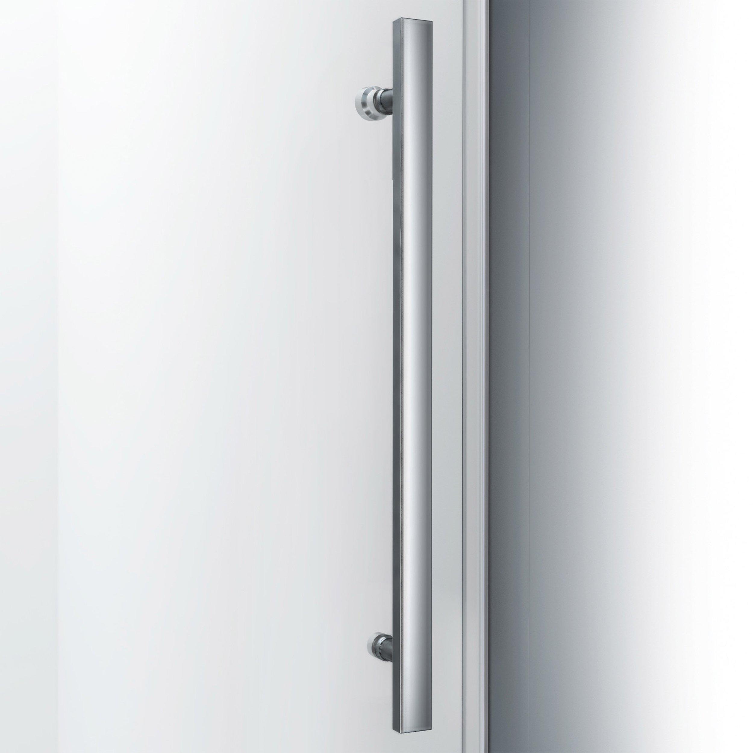Enigma Air Brushed Stainless Steel Frameless Sliding Shower Door