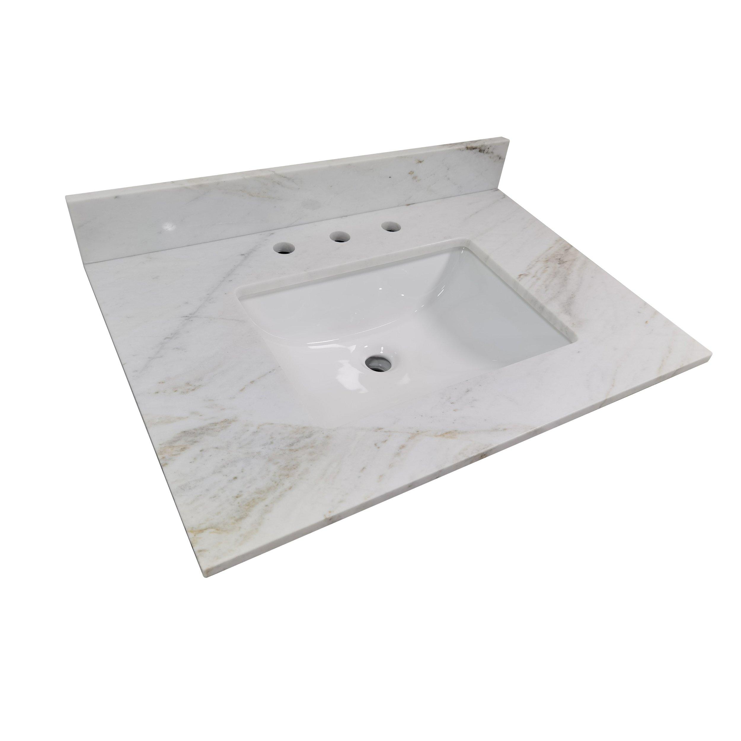 Bianco Orion 31 in. Marble Vanity Top Floor and Decor